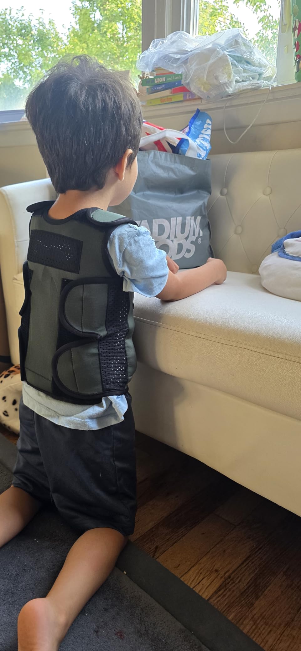 Weighted Vest For Kids - Adjustable Compression Vest With Six Removable Weights Included - Breathable Snug Fit Design customer photo 1