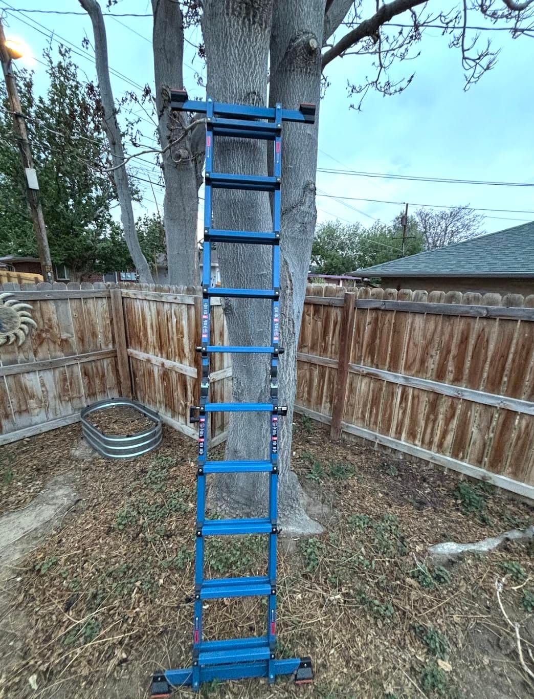 LANBITOU Ladder A Frame Extension 14Ft Multi Position for Home 330lbs | 2mm Thickness Aluminum, Telescoping, Anti-Slip Feet, ANSI Approved, Storage Folding, Security Load for Stairs Indoor Outdoor Roof customer photo 2