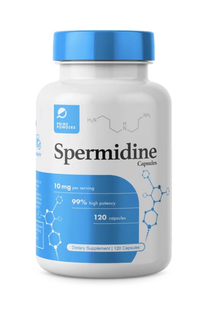 Prime Powders Spermidine Capsules, 99% Pure, Cellular Renewal Support | 99% pure spermidine, more concentrated than wheat germ extract, supports cellular renewal, autophagy and healthy aging customer photo 1