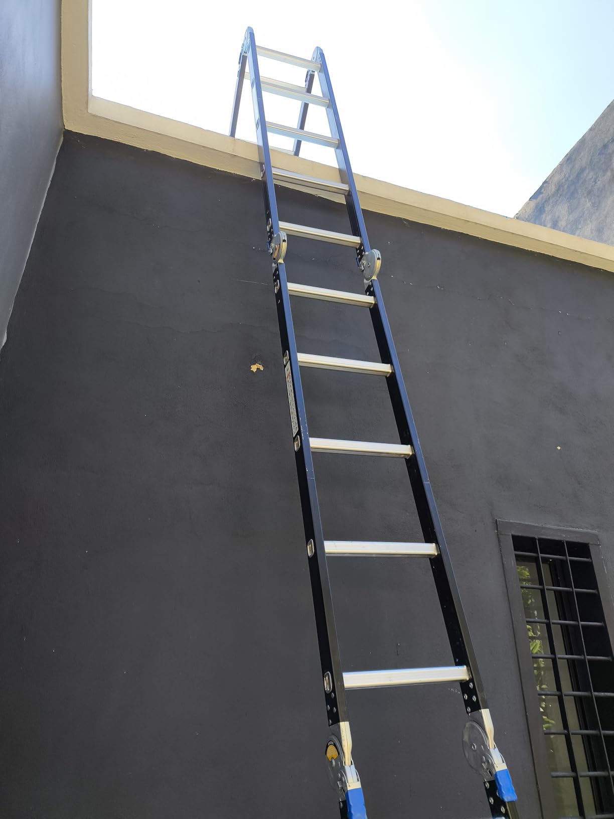 Bryner Step Folding Ladder 19.6ft Multi-Purpose Aluminium Extension Ladders, 7 in 1 Folding Adjustable Telescoping Step Ladder 330lbs customer photo 2