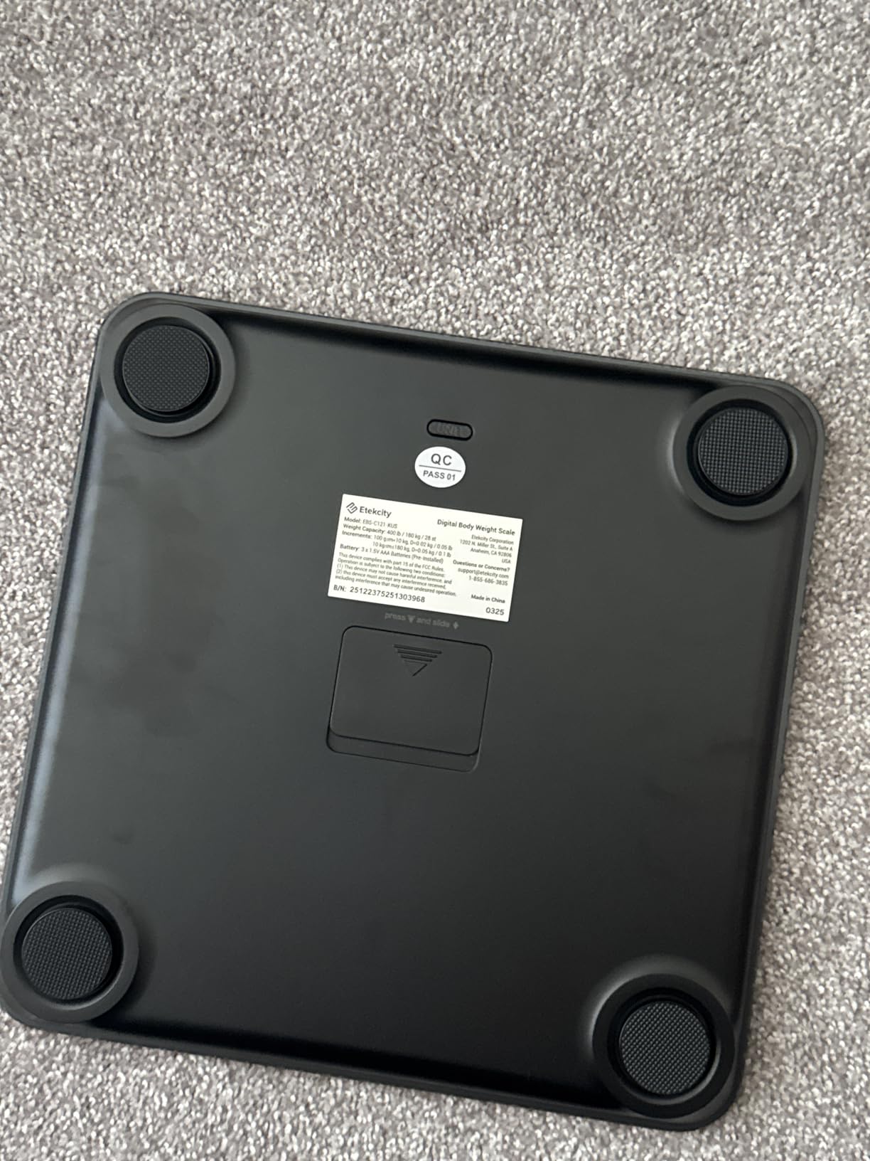 Etekcity Digital Bathroom Scale for Body Weight, Most Accurate to 0.05lb | 400 lbs Capacity, Bright LED Display with Large Clear Numbers, Upgraded Safe Quality for Elderly Home Use customer photo 2