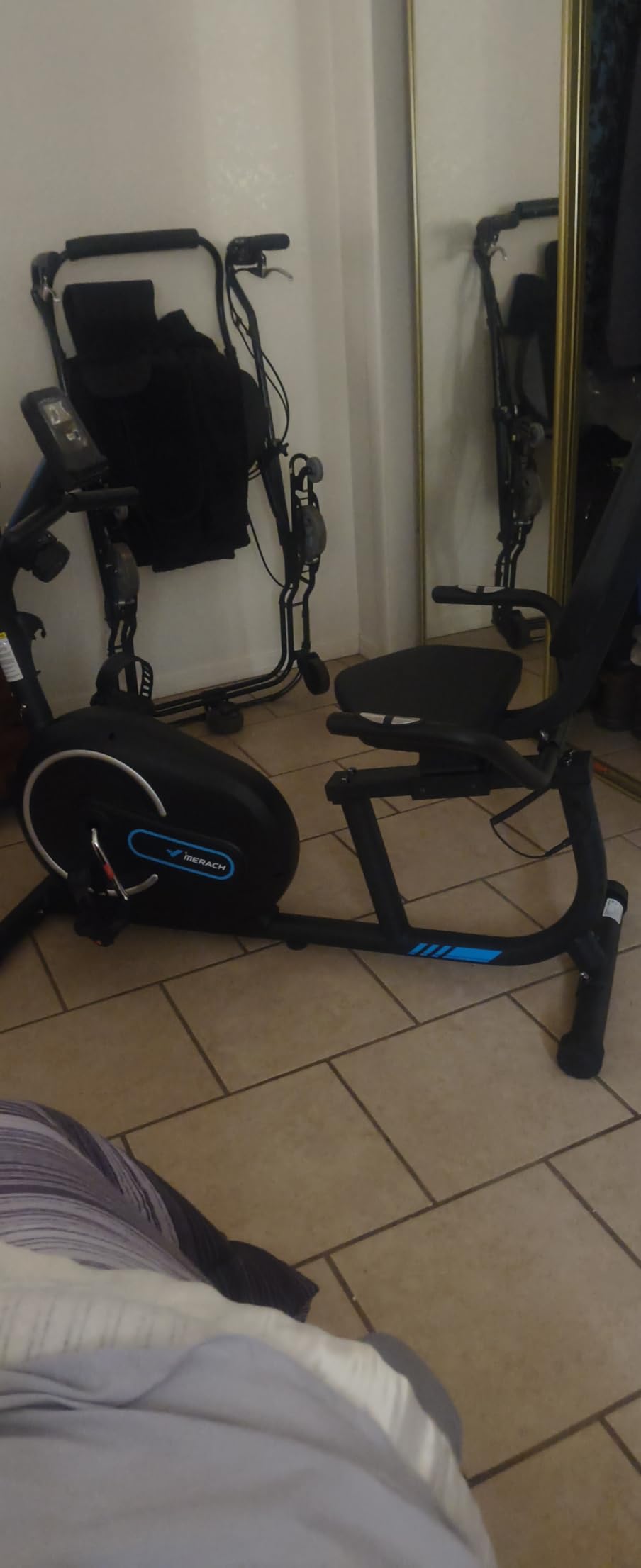MERACH Recumbent Exercise Bikes for Home with Smart Bluetooth Equipment App, LCD, Heart Rate Handle Stationary Bikes for Home, Magnetic Recumbent Exercise Bike for Seniors Gym S08/S23 customer photo 1