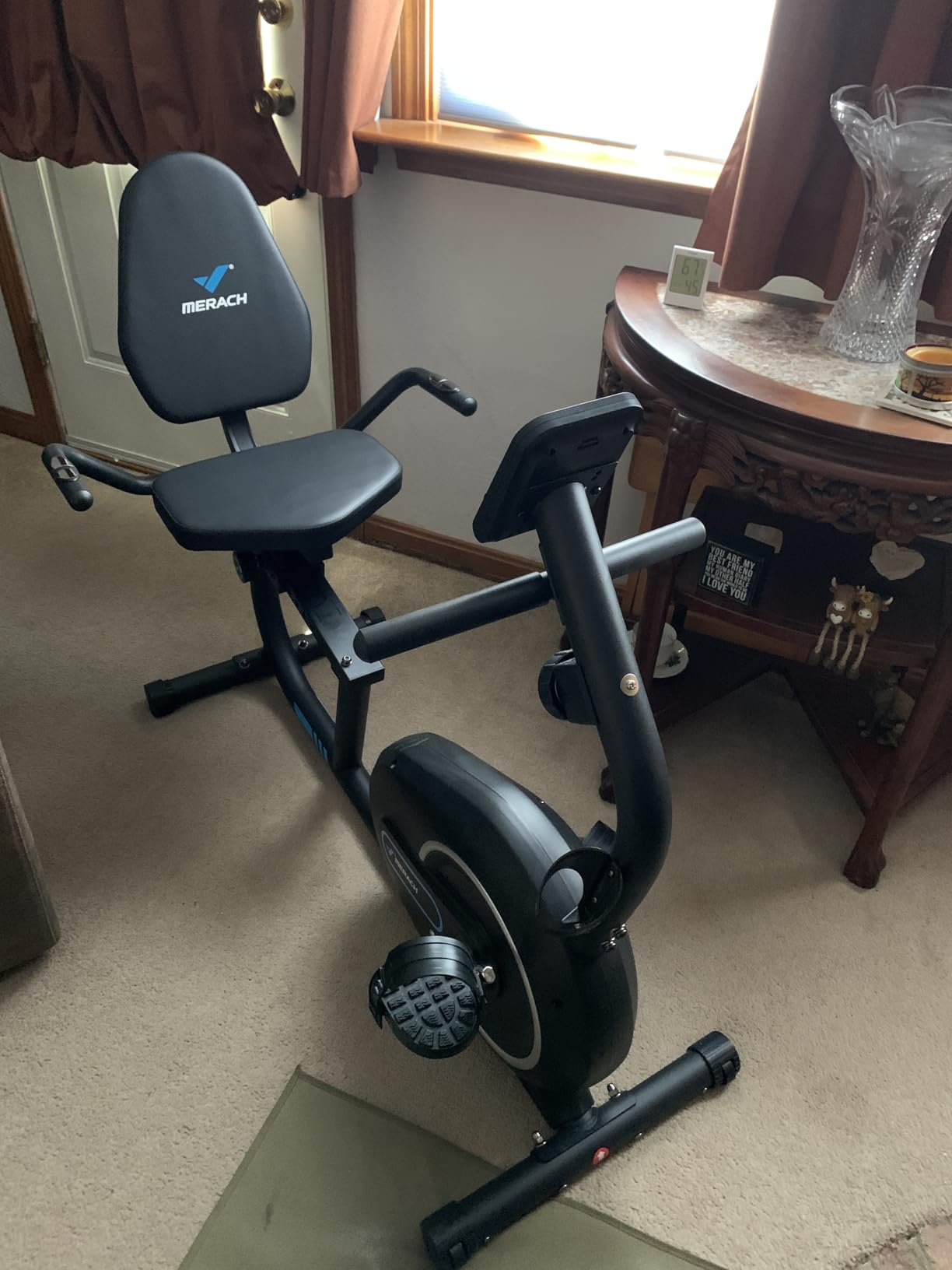 MERACH Recumbent Exercise Bikes for Home with Smart Bluetooth Equipment App, LCD, Heart Rate Handle Stationary Bikes for Home, Magnetic Recumbent Exercise Bike for Seniors Gym S08/S23 customer photo 2