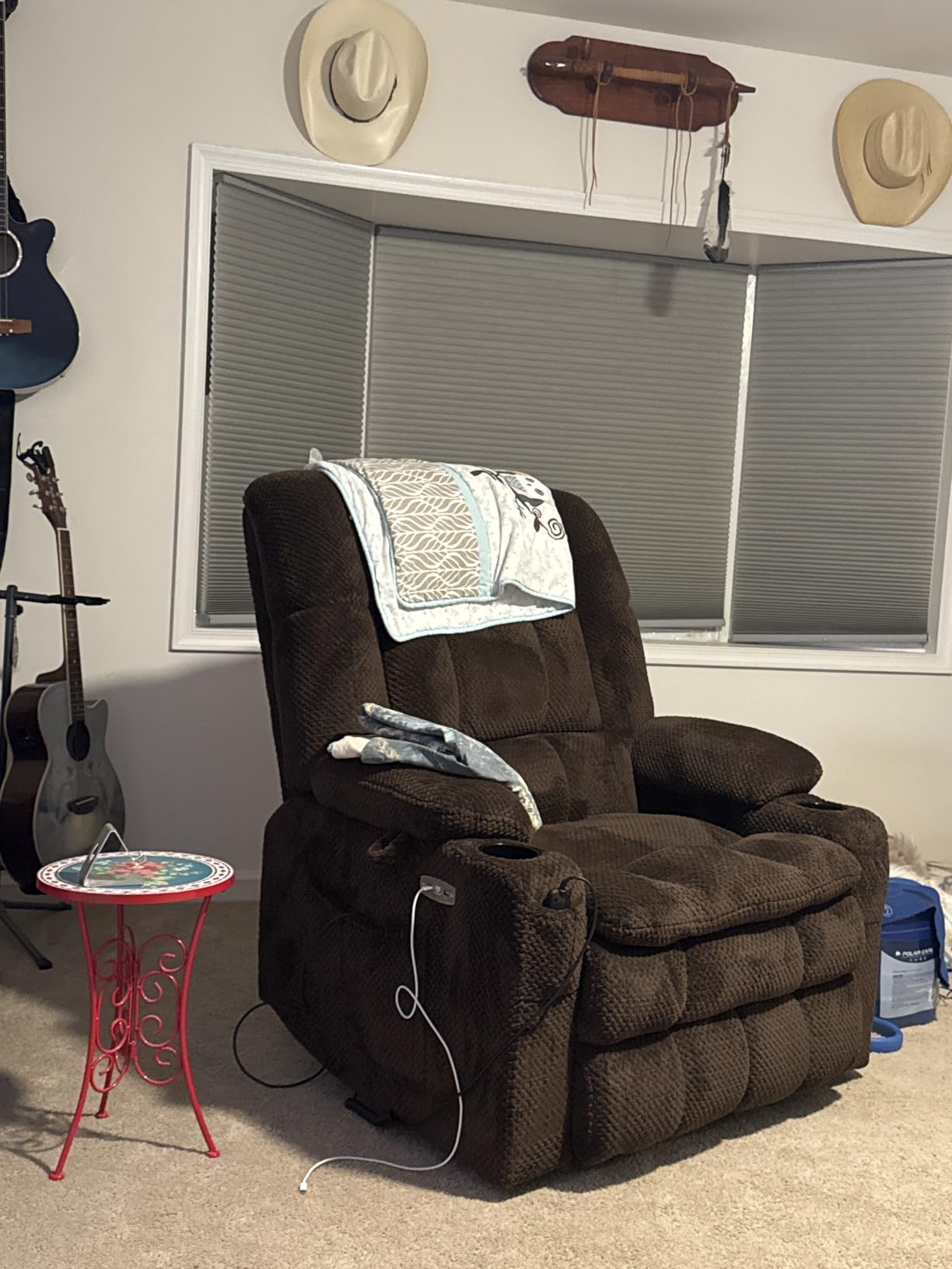 MCombo Dual Motor Power Lift Recliner Chair for Elderly, Massage Heat 7890 | Zero Gravity Lift Chair, Infinite Position, Lay Flat, USB Ports, Cup Holders, FSC, OEKO-TEX, Fabric (Medium, Dark Grey) customer photo 2