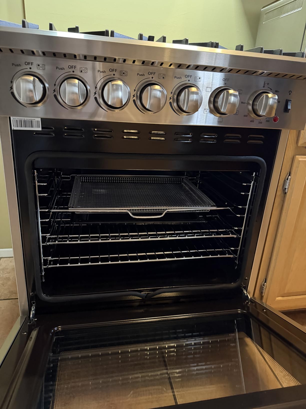 FORNO Lazio Dual Fuel 30 Inch Gas Range Electric Oven Freestanding 5 Sealed Burners 69,500 BTU Stove-Top Output, Electric Oven Includes Air Fryer and Griddle customer photo 1