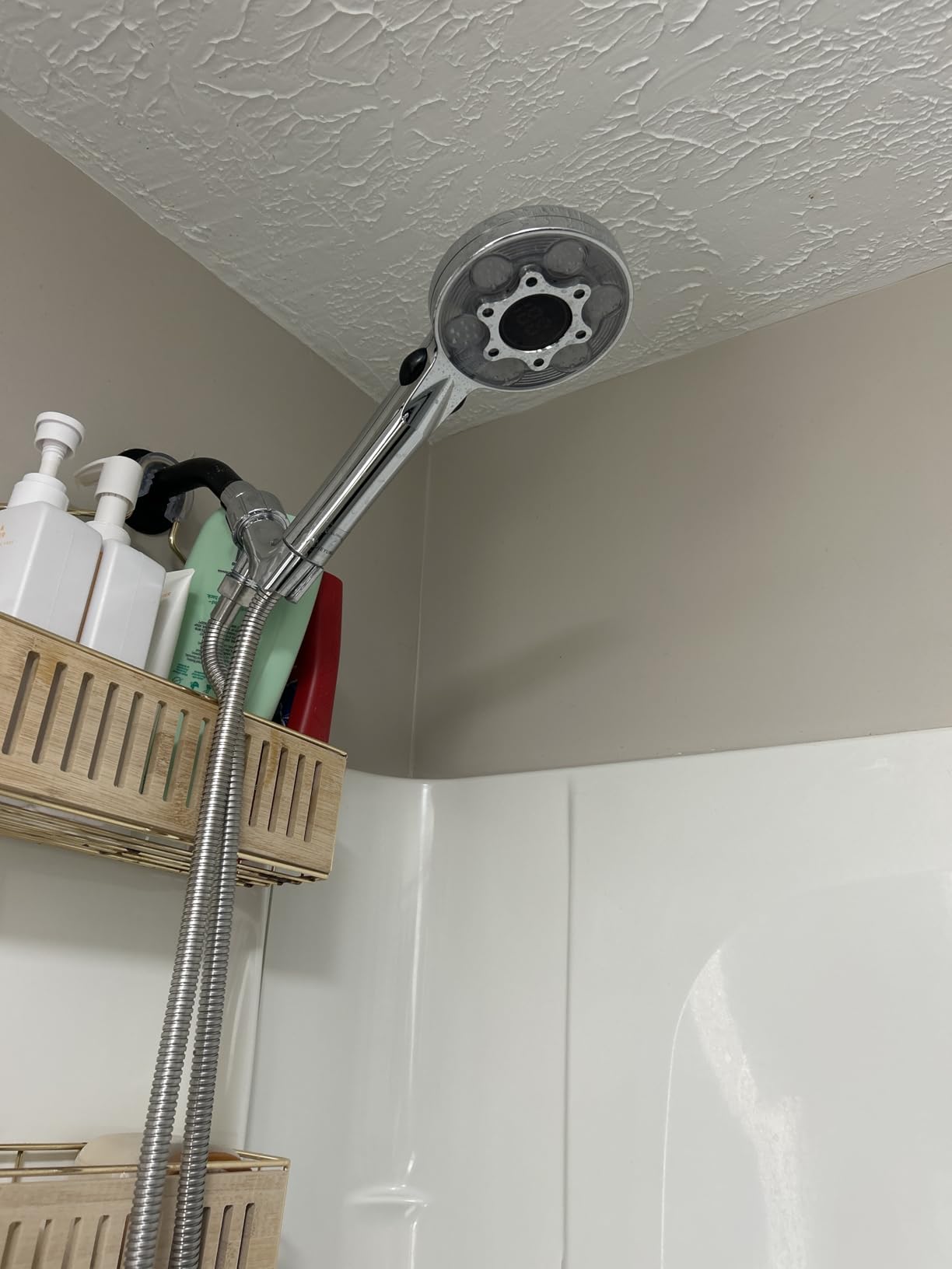 LED Shower Head with Handheld, Color Changing, Water Temperature Display, 59