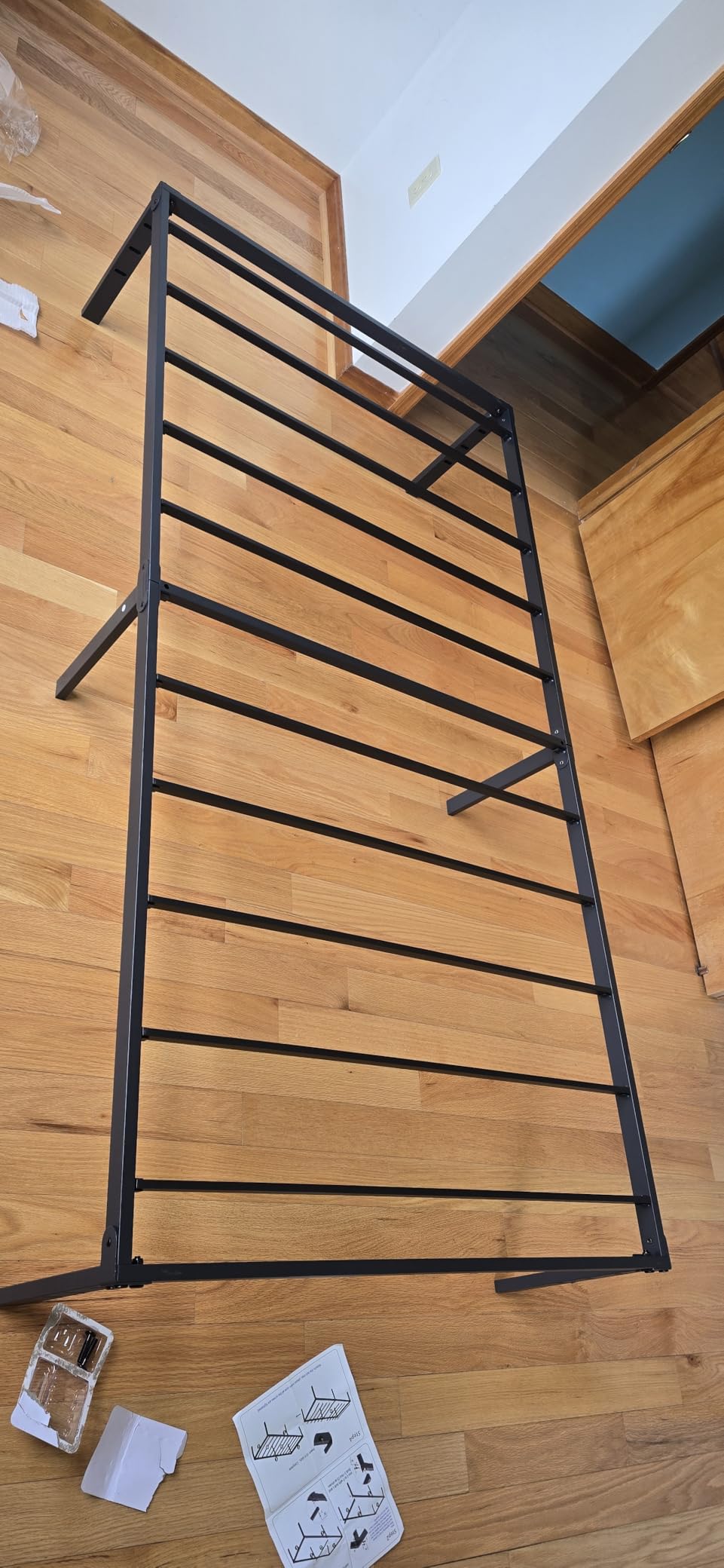 NEW JETO Metal Bed Frame, King Size Bed Frame with Storage Space, 18 Inch | Heavy Duty Sturdy Mattress Foundation, Easy Assembly, No Box Spring Needed, Black customer photo 1