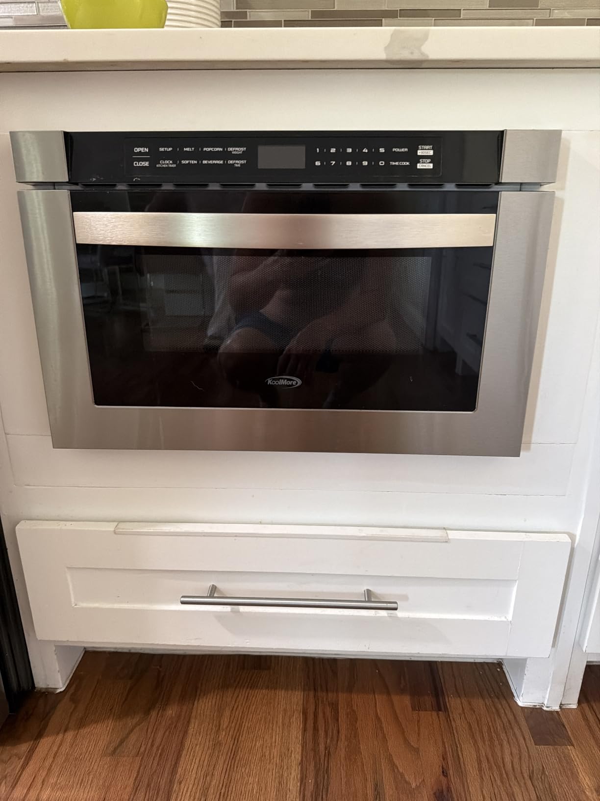 KoolMore 24 Inch Stainless-Steel Microwave Drawer (KM-MD-1SS), 1.2 cu. ft., 1000W customer photo 2