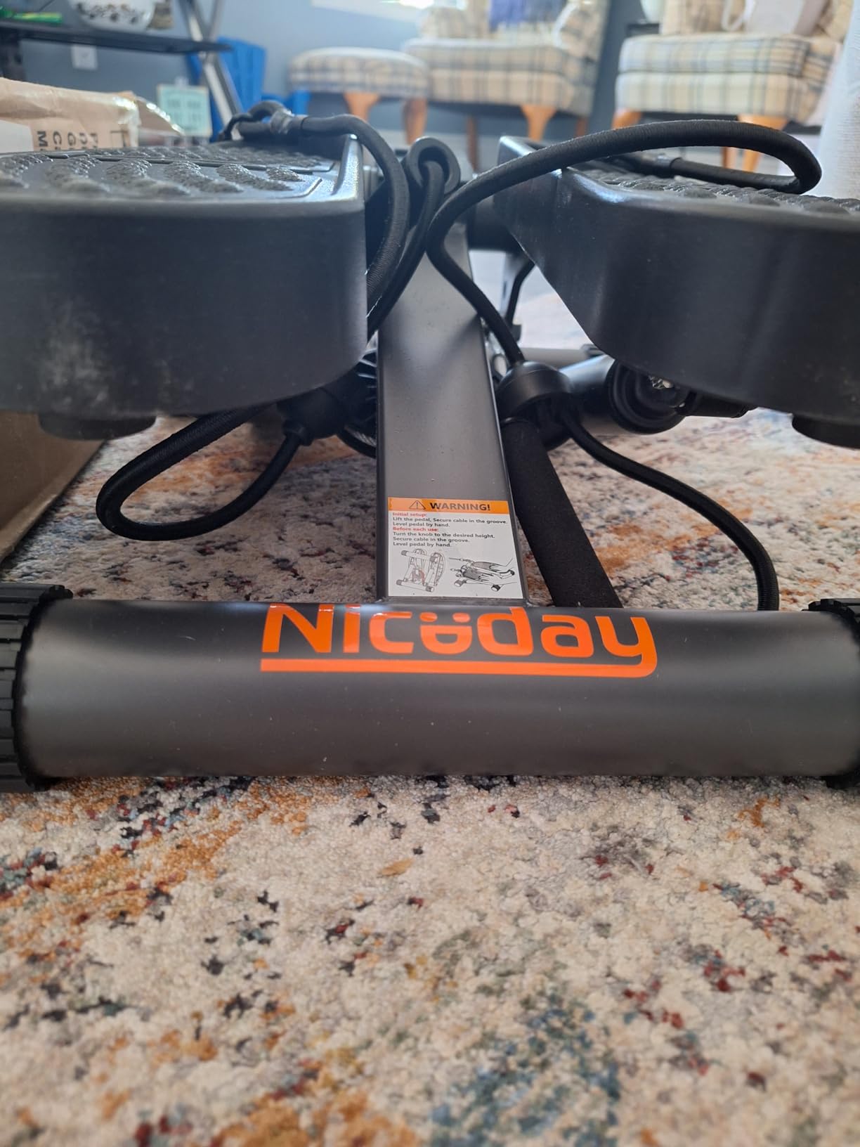 Niceday Steppers for Exercise, Stair Stepper with Resistance Bands, Mini Stepper with 300LBS Loading Capacity, Hydraulic Fitness Stepper with LCD Monitor customer photo 2