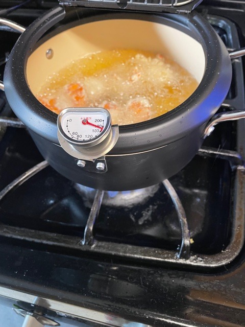 Japanese Tempura Nonstick Deep Fryer Pot with Thermometer, 3.5L/10in customer photo 2
