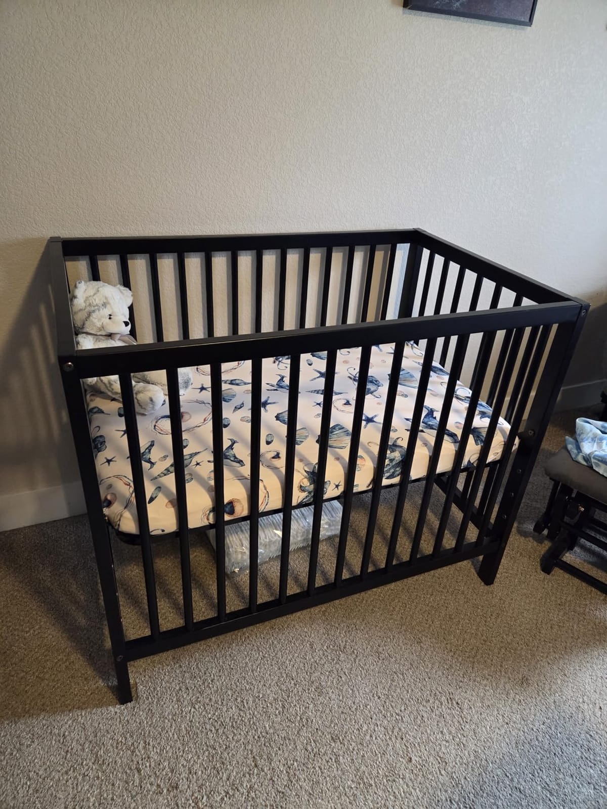 Graco Teddi 4-in-1 Convertible Mini Crib with Bonus Mattress, Driftwood | GREENGUARD Gold Certified, 2.75-Inch Water Resistant Mattress Included, Small Spaces Crib, Easy 30-Minute Assembly customer photo 2