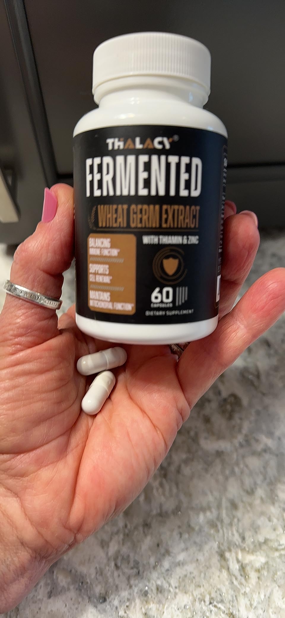 Spermidine Supplement, Wheat Germ Extract & Zinc, 60 Capsules | 13mg Spermidine | 1300mg Wheat Germ Extract | Zinc | Vegan Capsules | Daily Wellness Formula customer photo 1