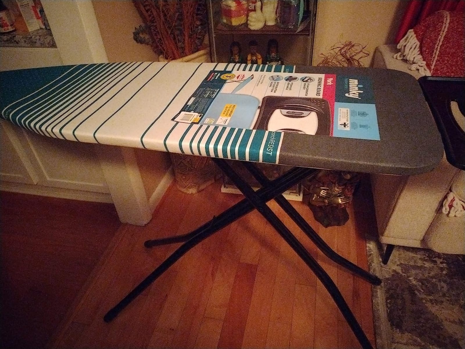 Minky York Ironing Board with Extra Wide Ironing Surface | Made in UK | Freestanding Ironing Board with Scorch Resistant Cover - 48
