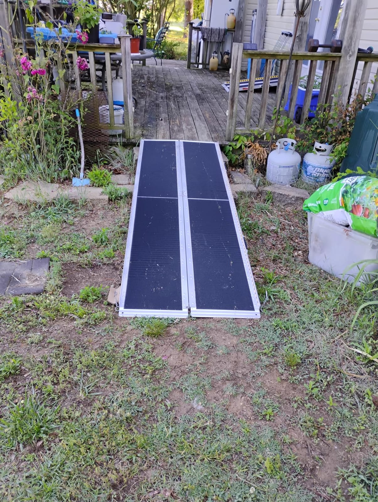 VNN Portable Wheelchair Ramp 6FT, Seamless Non-Slip Aluminum Ramps for Wheelchairs for Home, Handicap Wheelchair Ramps for Home Steps, Aluminum Loading Dock Plates, Doorways customer photo 2
