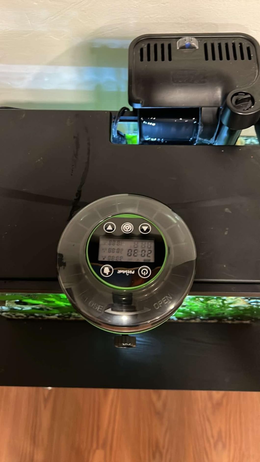 Automatic Fish Feeder for Aquarium Portion Control & Moisture-Proof | USB-C Rechargeable Auto Fish Food Dispenser with Timer, LCD Display, Vacation Precision Feeding for Small Tank Betta Turtle customer photo 2