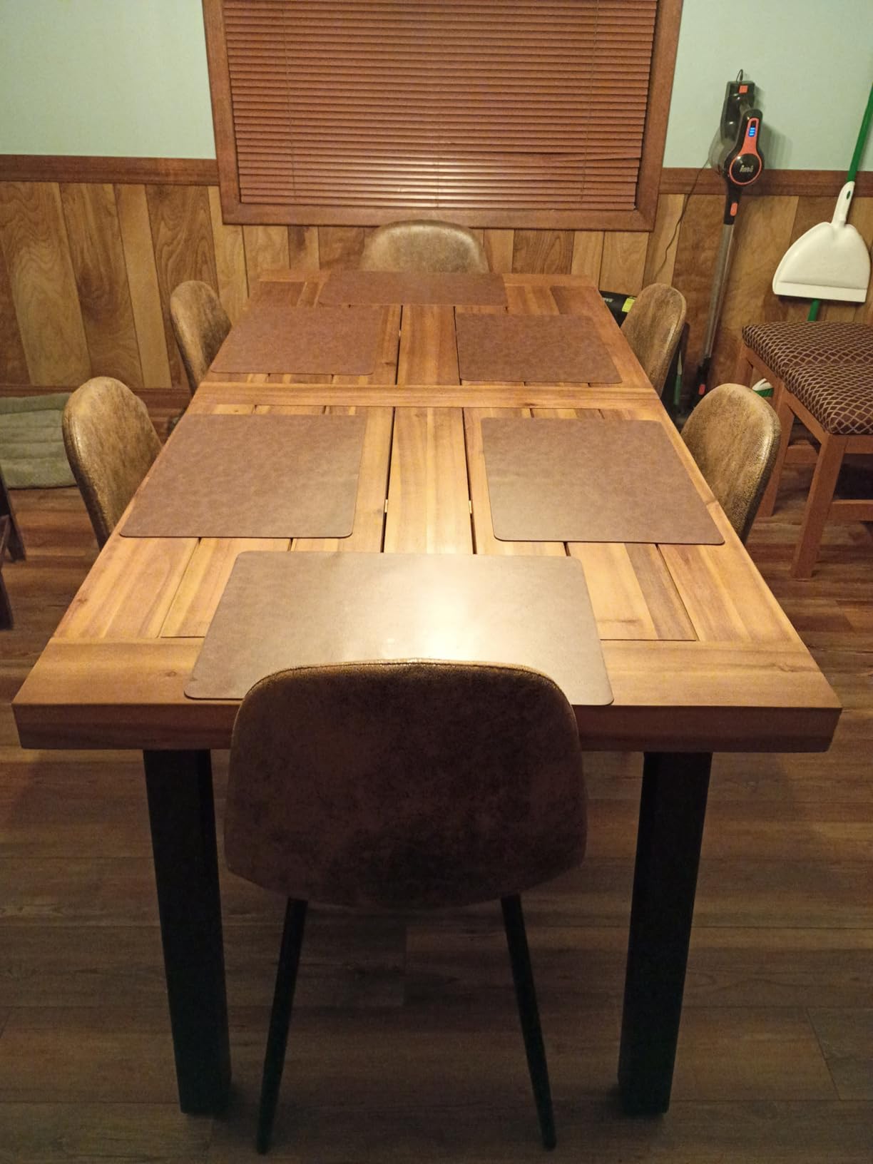Devoko 6 Person Acacia Wood Dining Table for Kitchen,Natural | Farmhouse Kitchen Table for 6 for Indoor Outdoor Mesa De Comedor customer photo 1