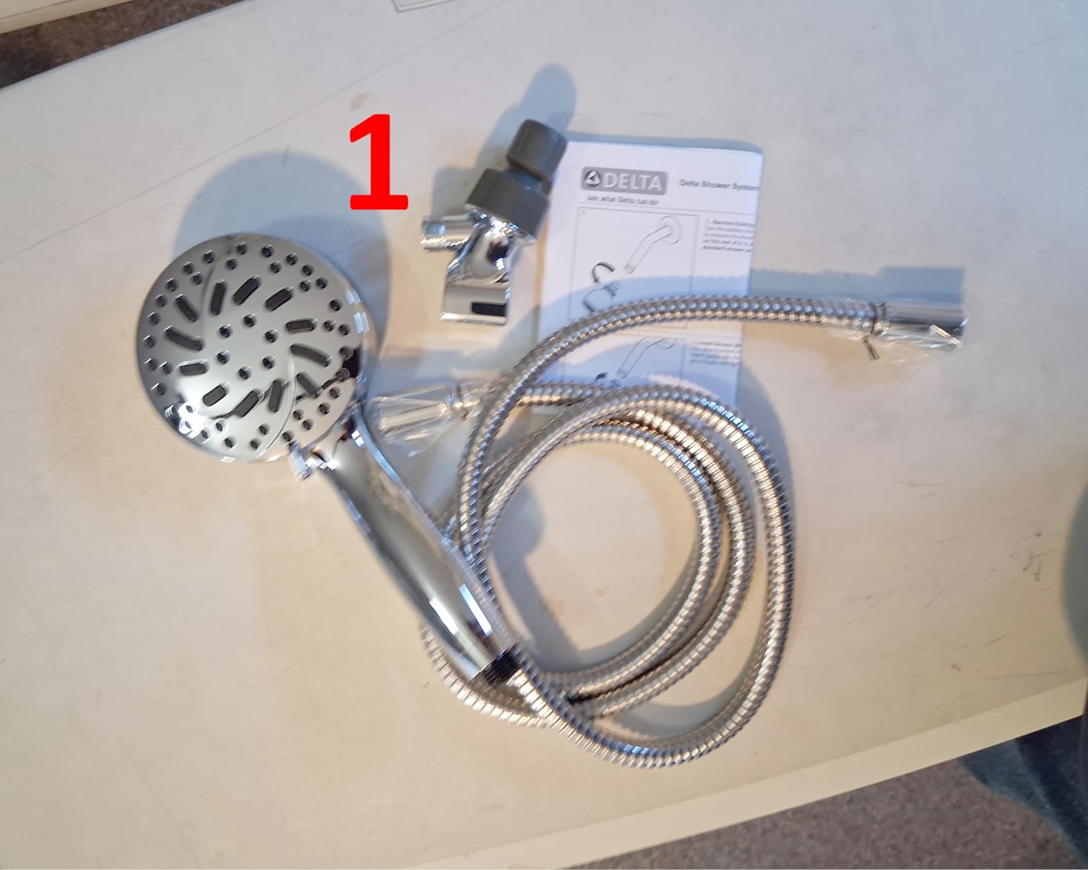 Delta Faucet ProClean Brushed Nickel Shower Head with Handheld, Showerhead with High Pressure Spray, Handheld Shower Head, 6 Spray Settings, SpotShield Brushed Nickel 75740SN customer photo 2