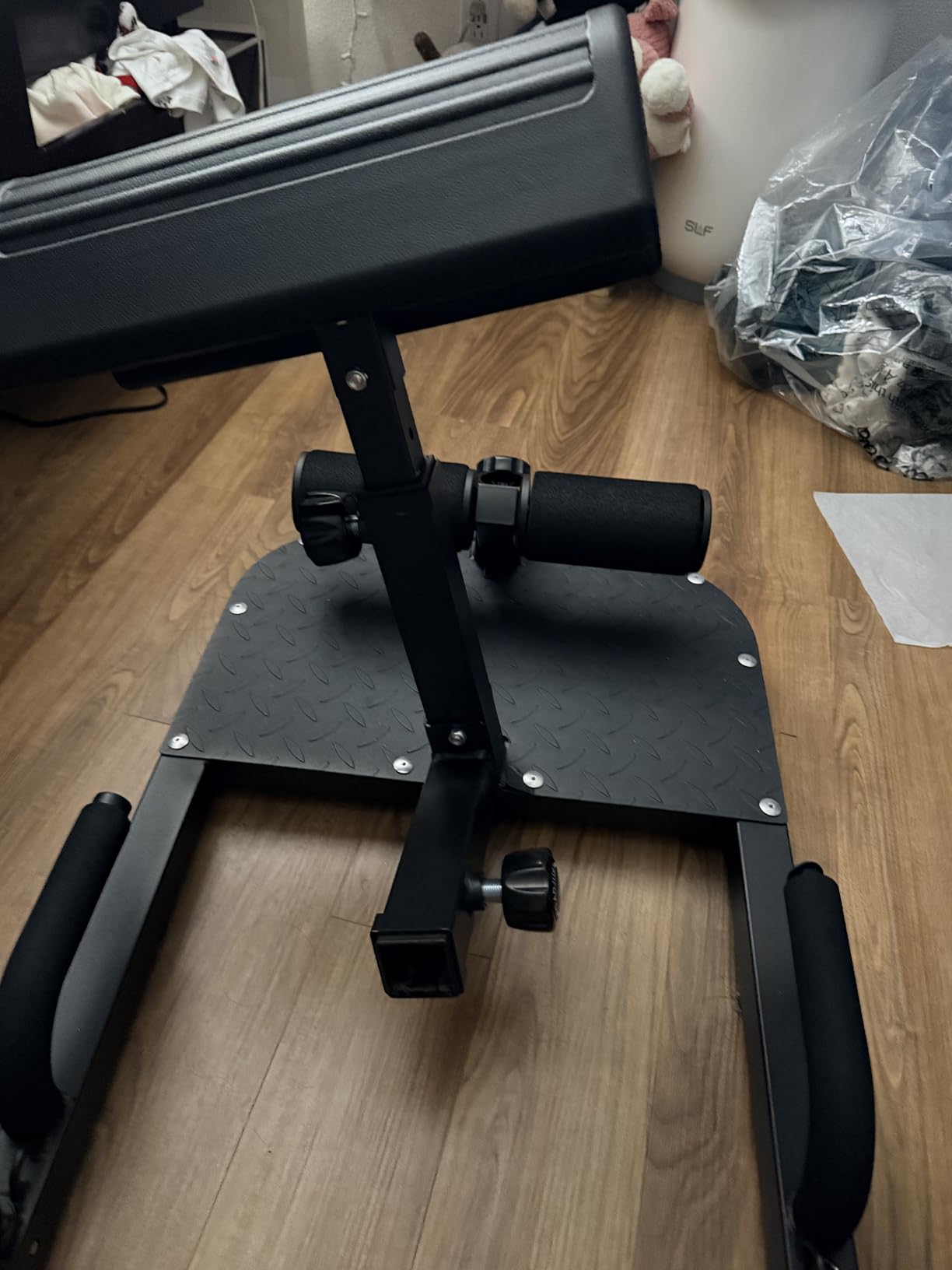Lifepro GluteBlast Hip Thrust Machine - Foldable, Home Gym, 220 lb Cap | Sissy squat + hip thrust bench, powder-coated steel, PU leather pad, folds with wheels customer photo 1
