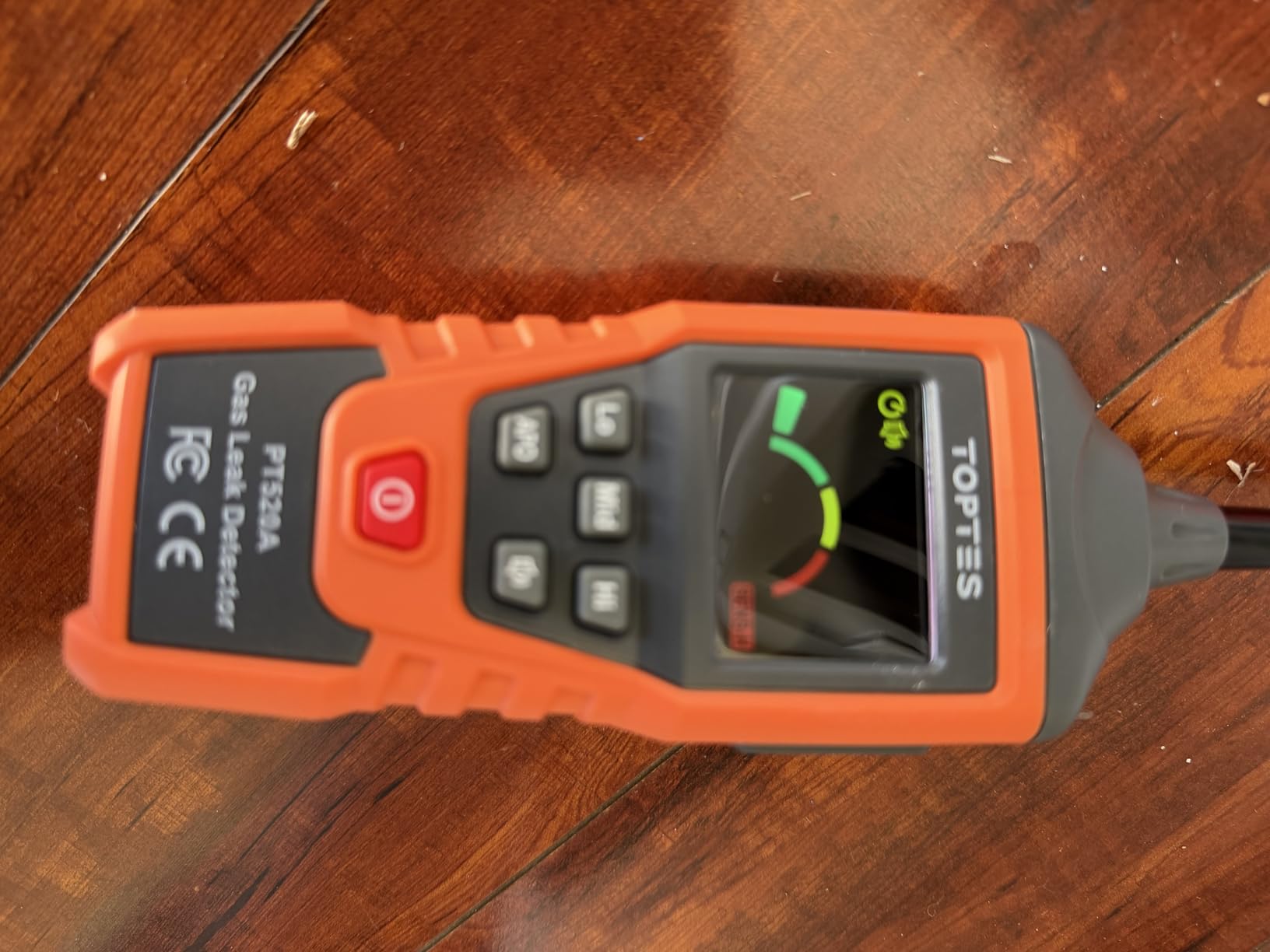 PT520A Natural Gas Detector, Gas Leak Detector with 17-Inch Gooseneck, Locating The Source Like Propane, Methane, and Butane for Home and RV (Includes Battery x3) - Orange customer photo 2