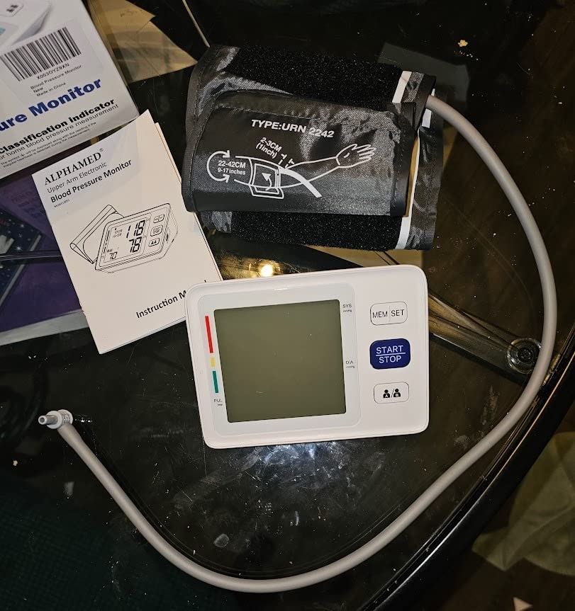 Blood Pressure Monitor for Home Use with Dual Cuffs, Upper Arm | 9-17'' & 13-21''Adjustable BP Cuff, Backlit Display, Accurate Reading, 2x500 Memories, 4AAA Batteries, Carrying Case, Home Use customer photo 1