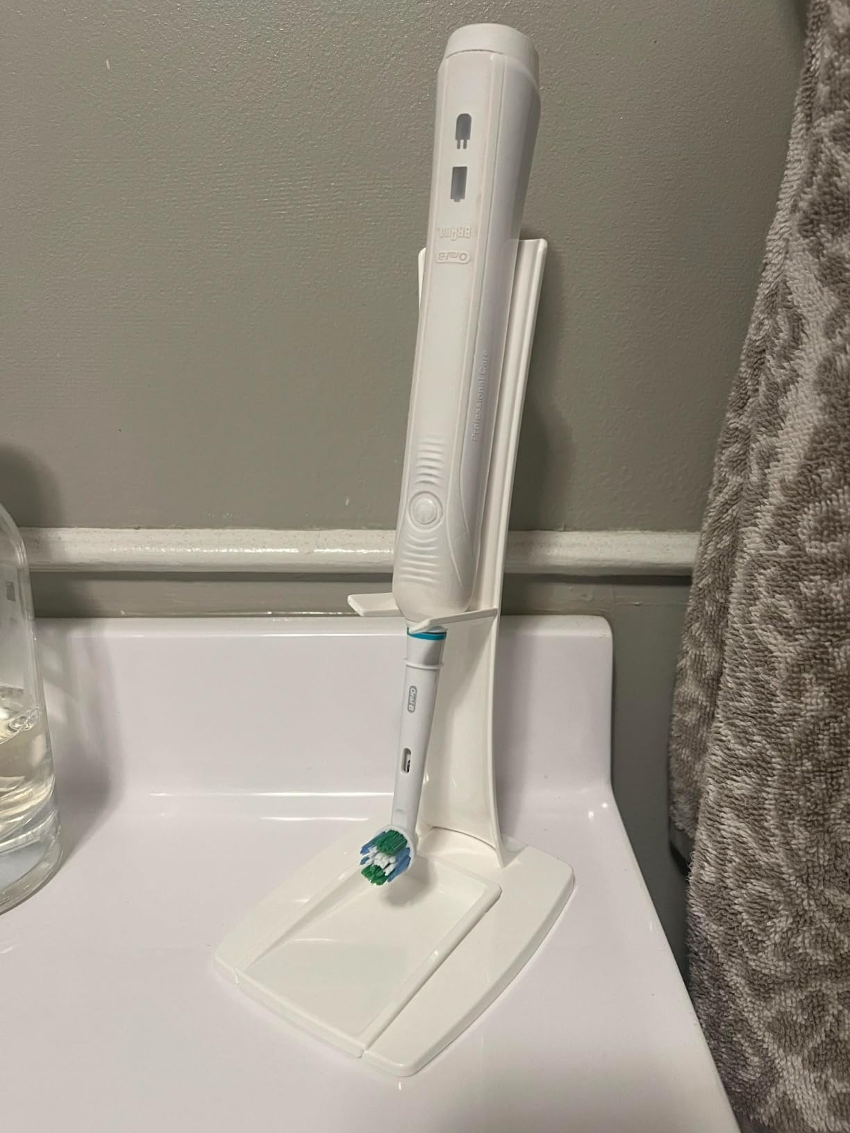 Hygienic No-Mess Inverted Electric Toothbrush Holder Stand, Easy Cleaning, 8