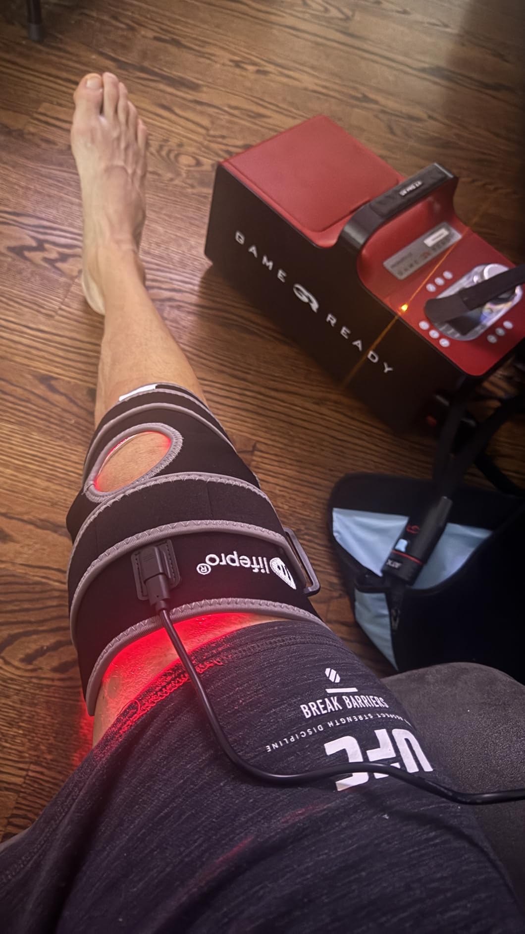 LifePro Biorecover - Red Light Therapy for Knee - Triple Chip LED Knee Wrap | Near Infrared Red light therapy for Body - 60 & 40 LEDs- Knee Massager -660nm 850nm Light Therapy - Joint & Muscle Support customer photo 2