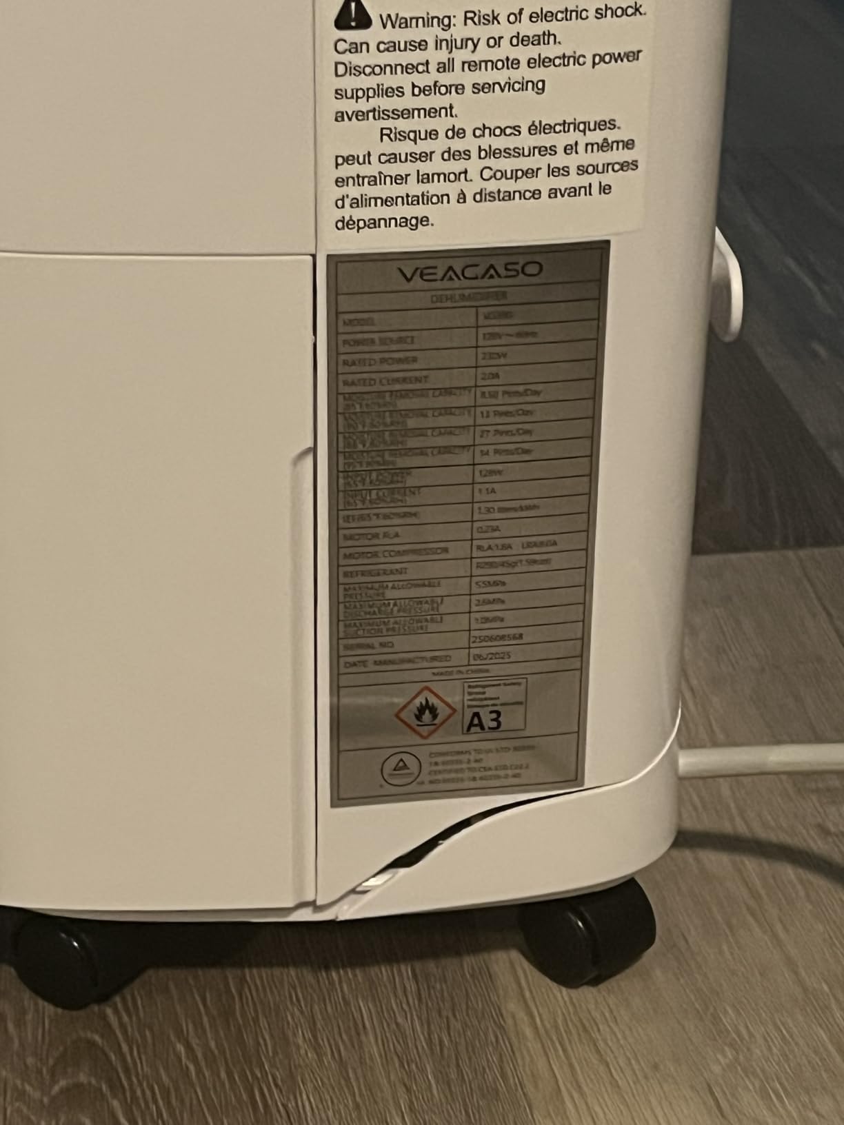 VEAGASO 34 Pint/D, 2500 Sq.Ft Dehumidifier for Basement with Drain Hose | Dehumidifiers for Home, Bathroom, Bedroom - 3 Modes, 24H Time, 40dB, 0.53 Gallon Water Tank, Intelligent Humidity Control customer photo 1
