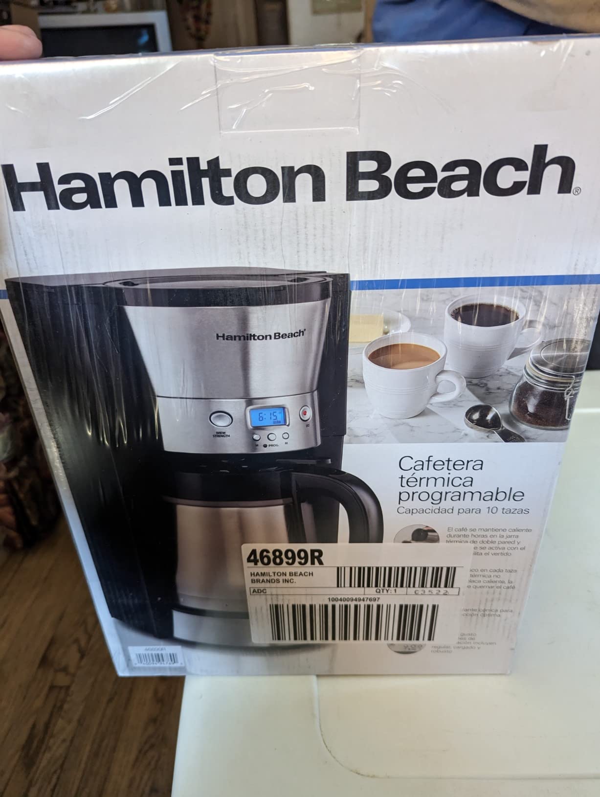 Hamilton Beach Programmable Drip Coffee Maker with 10 Cup Thermal Carafe | 3 Brewing Options | Auto Shutoff & Pause and Pour | Stainless Steel | 46899R customer photo 2
