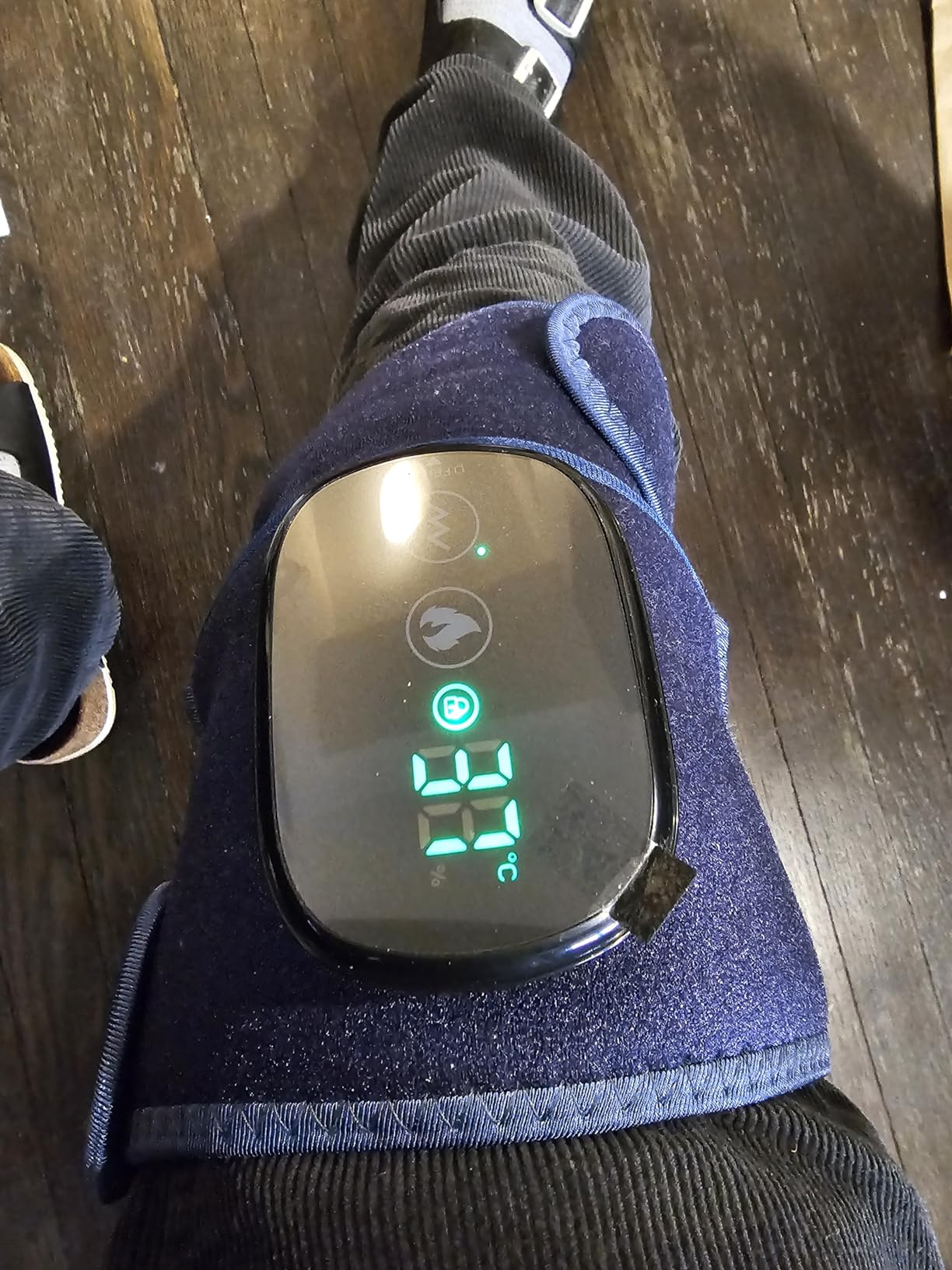 Knee Massager FSA Eligible, Knee Heating Pad for Arthritis, Heated Knee Massager with Heat and Vibration, Heated Knee Wrap Black customer photo 1