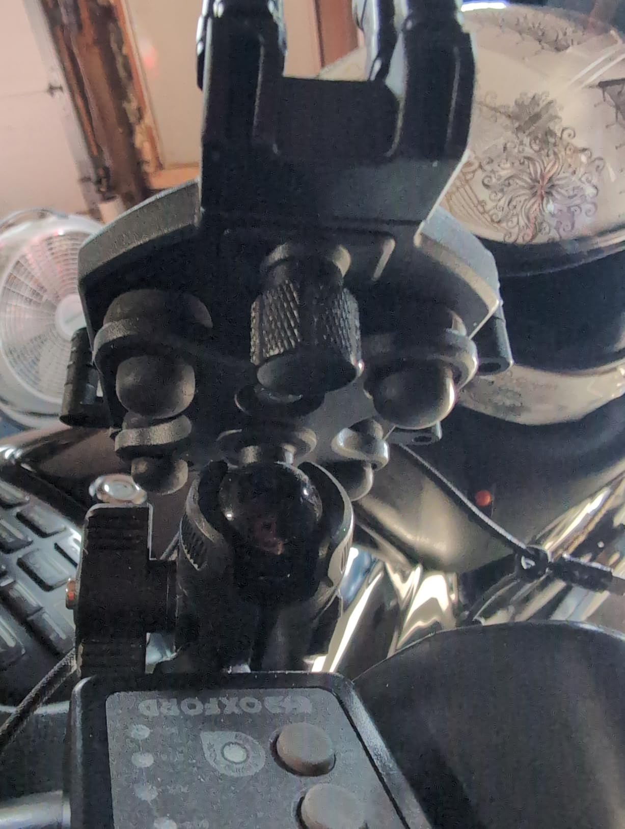 BRCOVAN Anti-Theft Motorcycle Phone Mount Holder with Vibration Dampener | with Secure Lock, Adjustable Size Handlebar Cellphone Cradle for Bike Bicycle Scooter ATV, Fit 5.4 - 7.2'' Smartphones customer photo 1