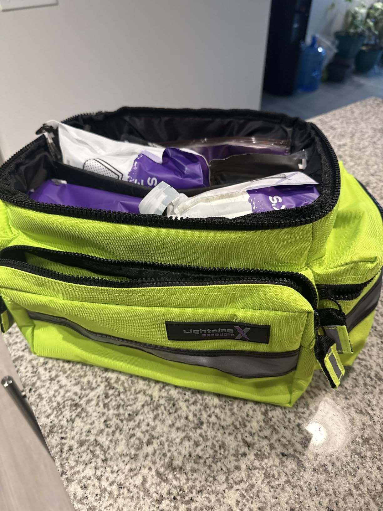 Lightning X Mid-Sized First Responder EMT Bag | LXMB25 | Fully Stocked w/ 240+ First Aid, EMS & Trauma Supplies - RED customer photo 2