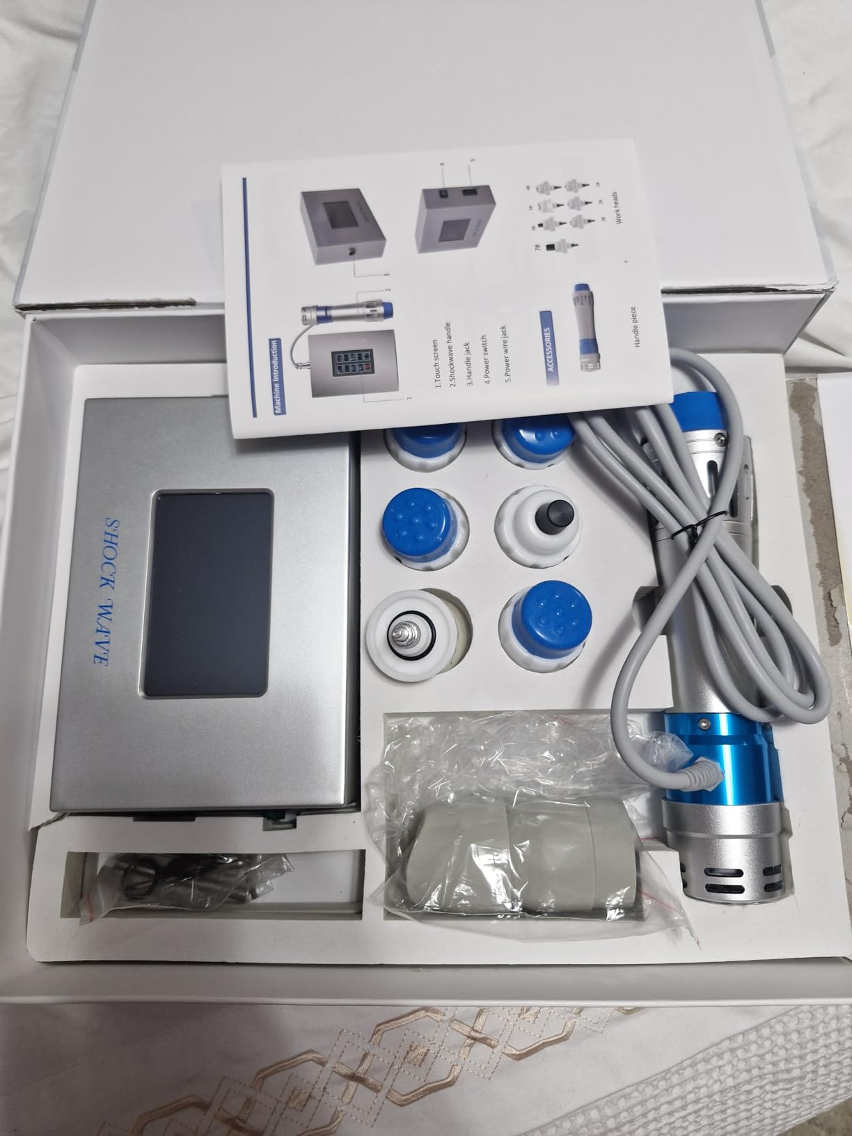 Shockwave Therapy Machine Body Muscle Massager Pain Relief with 7 Heads | Extracorporeal Shock Wave Therapy Device 7in1 Focused Shockwave Therapy Machine Pain Relief Home Use Body Feet Knees customer photo 1