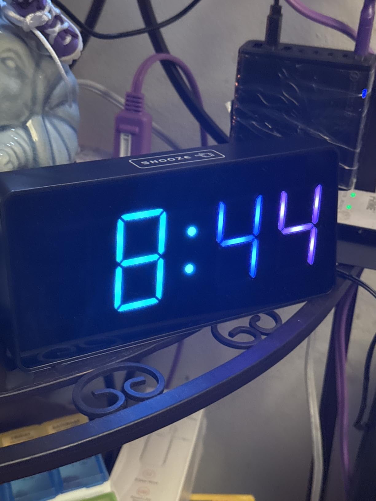 Peakeep Digital Alarm Clock for Bedroom Bedside, Large Display, USB Charger | Electric Clock Battery Backup, Big LED Numbers 5 Dimmers, Loud Volume Adjustable, Easy Set customer photo 1