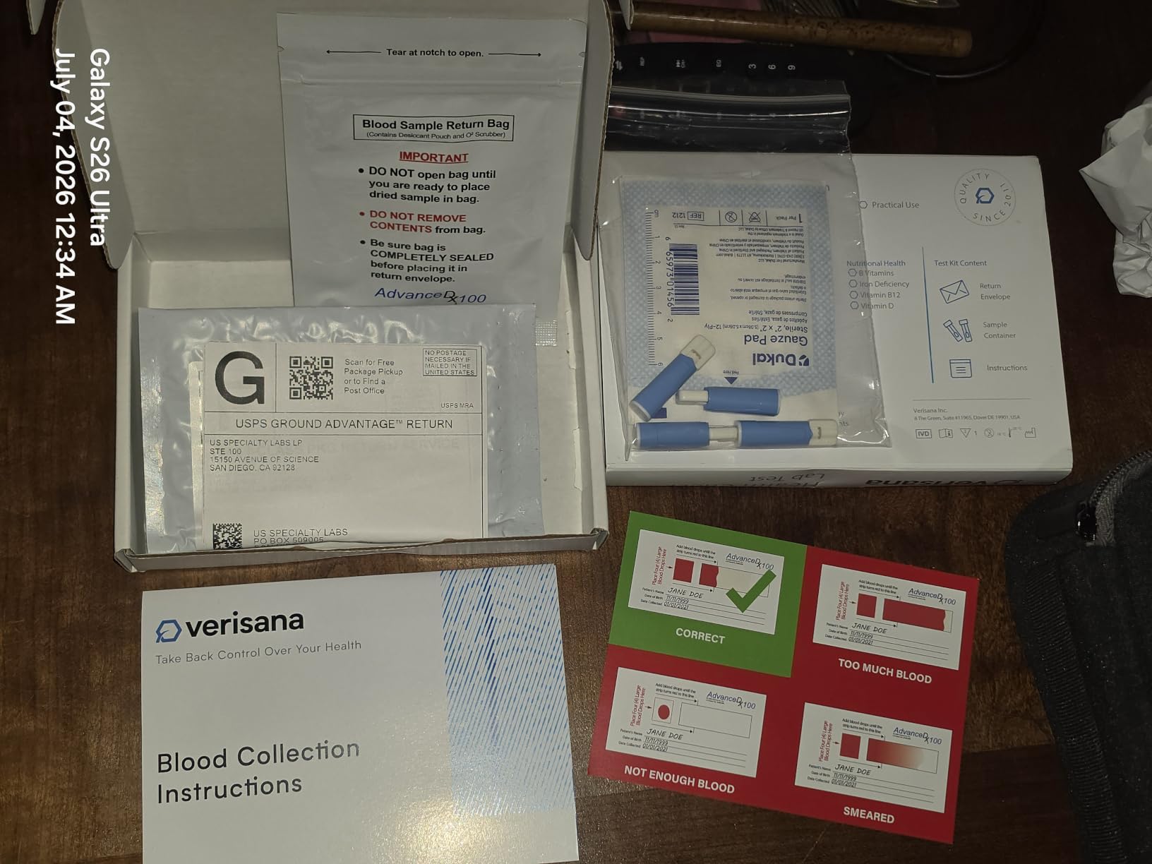 Verisana Micronutrient Test & HbA1c + Cholesterol - Determine Your Vitamin B9 & B12, Vitamin D Levels + HbA1c & Cholesterol - Easily & Conveniently from Home customer photo 1