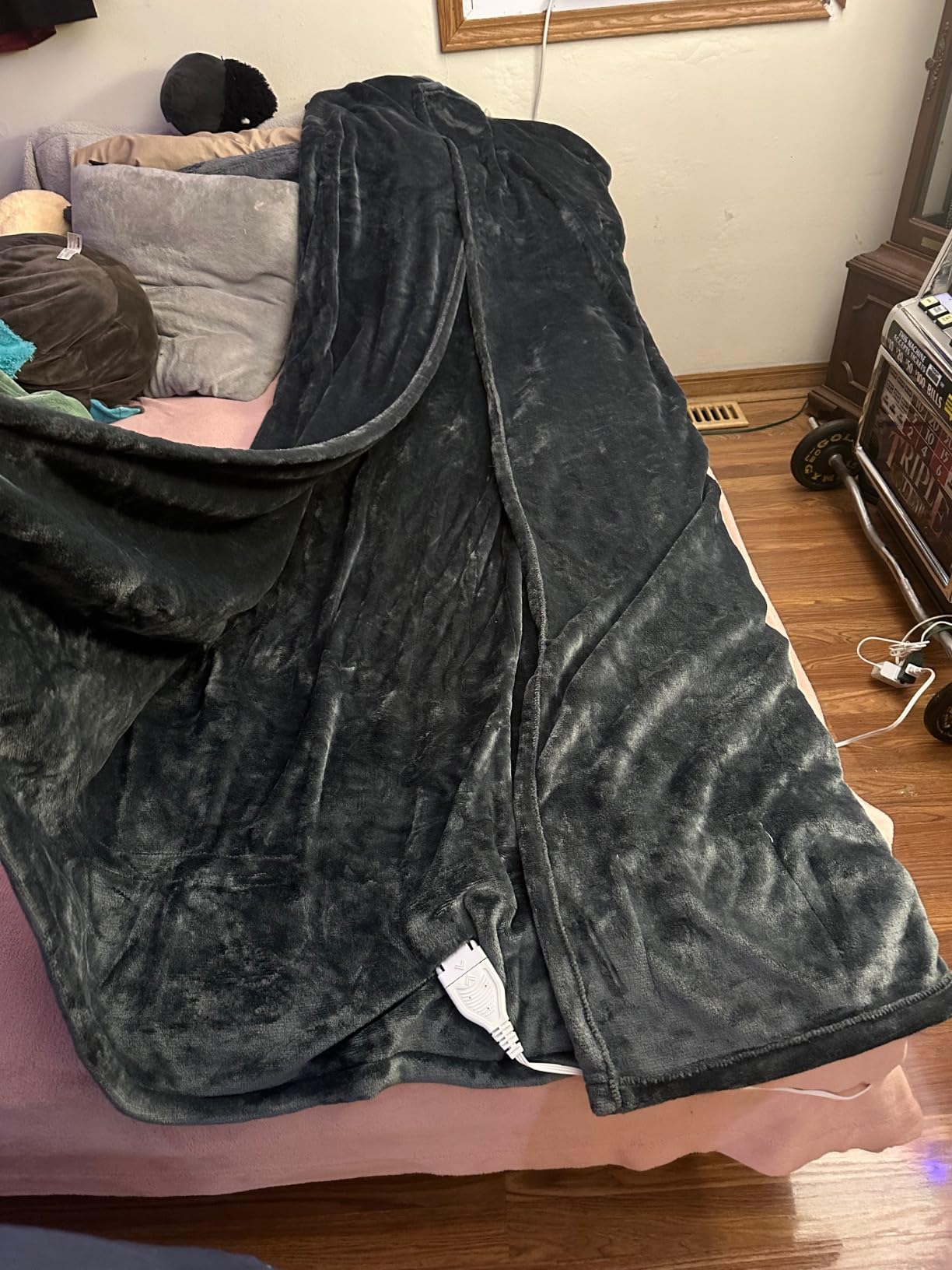 Sunbeam Royal Posh Velvet Heated Throw Electric Blanket, 50