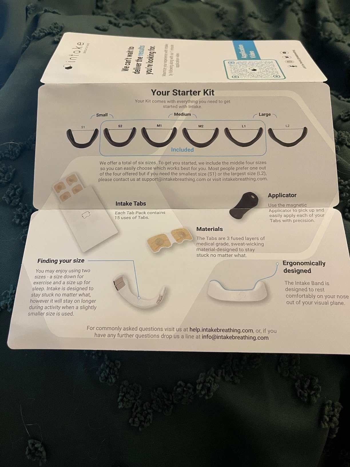 Intake Breathing - Magnetic Nasal Strips Starter Kit | Reusable Band + Tabs | Nasal Strips for Sleep, Snoring, Breathing & Sports | Stronger Lift Than Traditional Nose Strips | 4 Sizes, 30 Tabs, Black customer photo 2