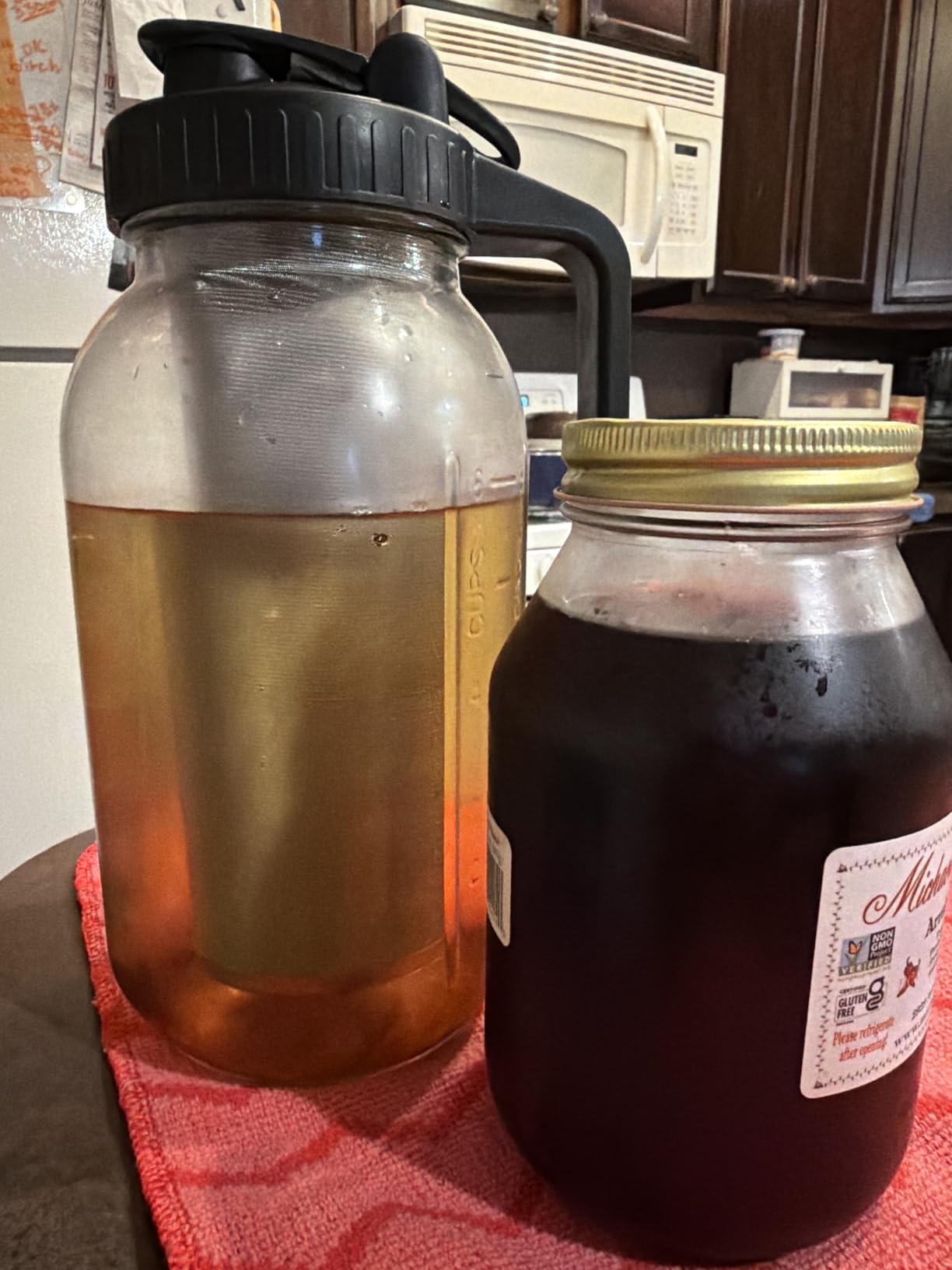 Cold Brew Mason Coffee Maker - 64oz Iced Coffee Pitcher with Stainless Steel Mixing Spoon & Super Dense Filter 3 Steps Finish Cold Brew Coffee, Classic BPA Free Sturdy Mason jar Pitcher Easy to Clean customer photo 1