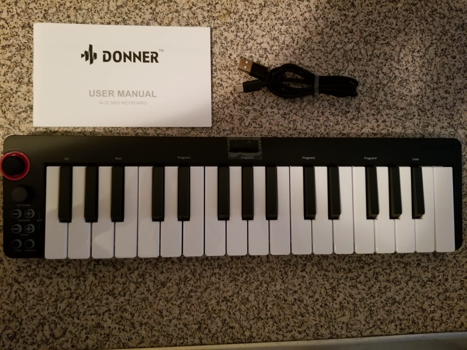 Donner Mini MIDI Keyboard N-25, 25 Key MIDI Controller Gifts for Beginners with Velocity-Sensitive Mini Keys Light-up Rocker Music Production Software, Small USB Controlador with 40 Teaching Courses customer photo 2
