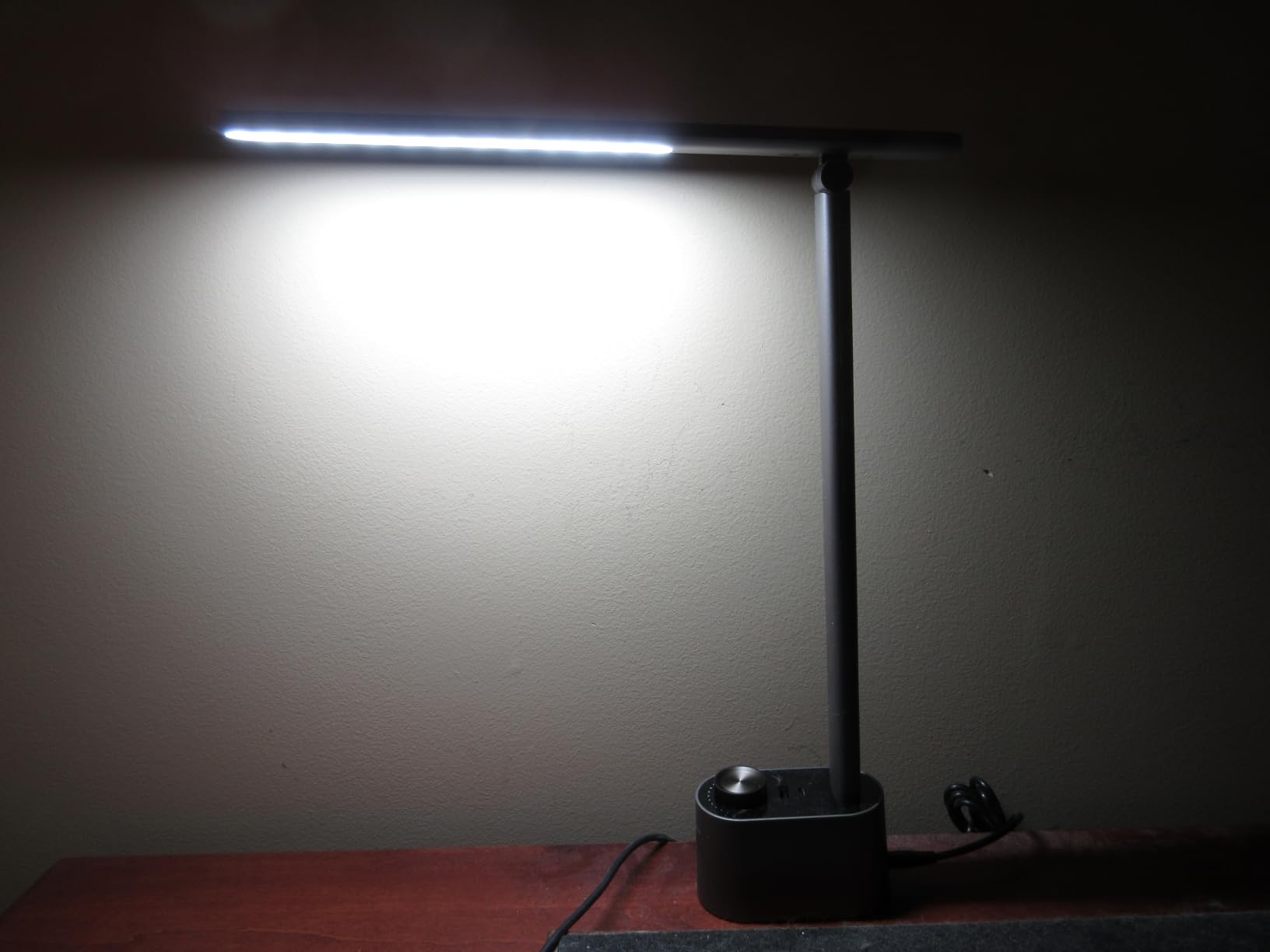 Honeywell HWT-H01 LED Desk Lamp, Foldable & Stepless Dimmable, Gray | Sunturalux Eye-Caring Desk Light with Charging Ports, Modern Table Lamp, Reading Lamp for Home Office Bedroom College Dorm customer photo 1