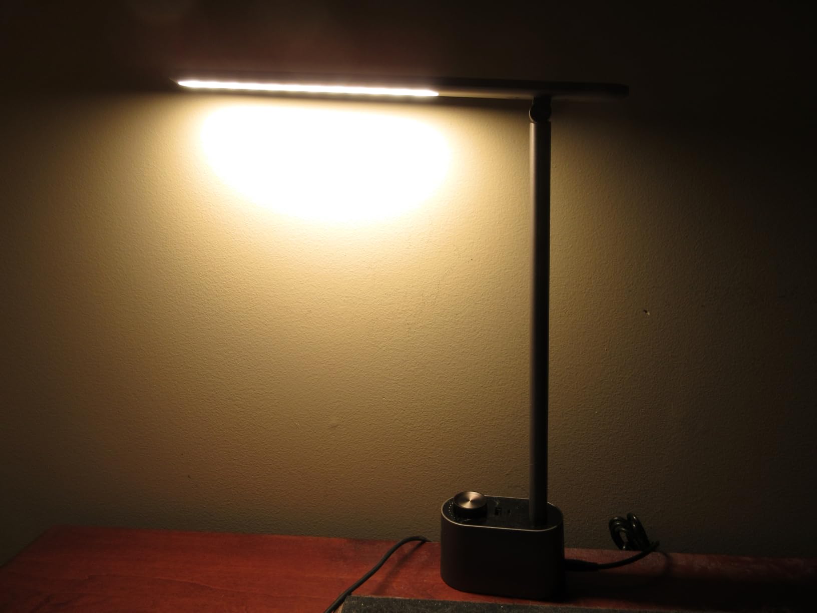 Honeywell HWT-H01 LED Desk Lamp, Foldable & Stepless Dimmable, Gray | Sunturalux Eye-Caring Desk Light with Charging Ports, Modern Table Lamp, Reading Lamp for Home Office Bedroom College Dorm customer photo 2