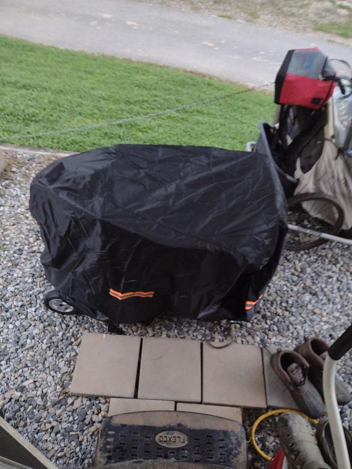 420D Mobility Scooter Cover Waterproof for 3-4 Wheel Scooter L49x23x39in | 8000MM Water Pressure, 3 Windproof Buckles, 4 Reflective Strips, Anti-UV, for Pride GoGo Rascal customer photo 1