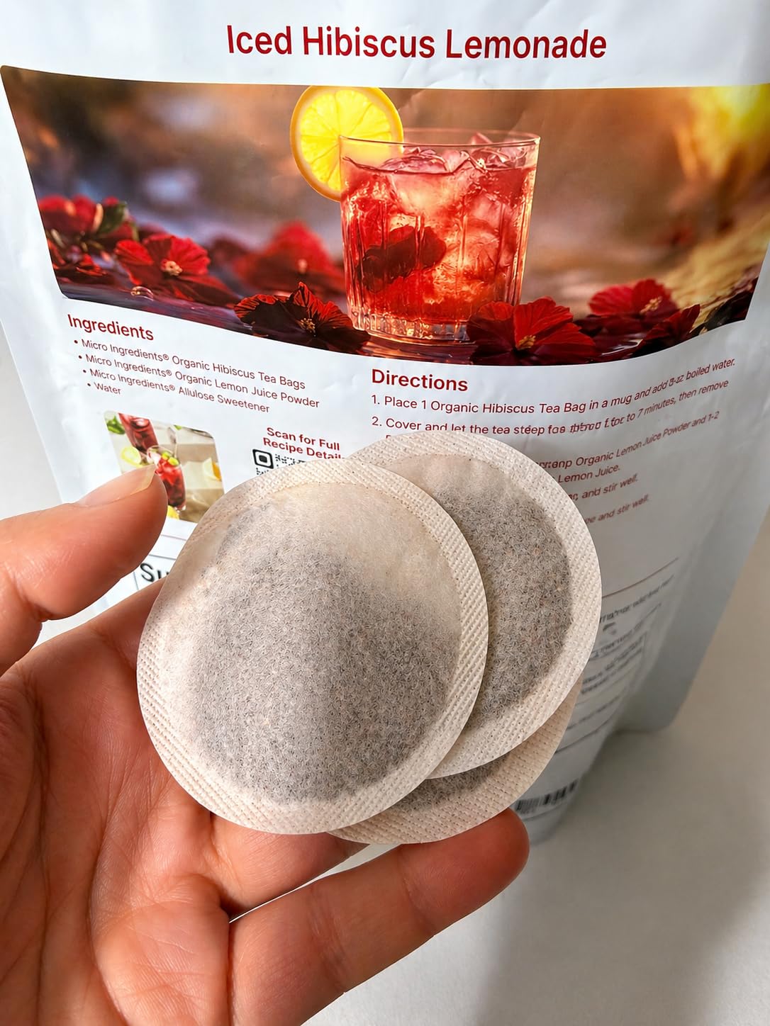 Organic Hibiscus Tea Bags, 200 Count | Premium Source from Hibiscus Flowers | Caffeine Free Herbal Tea | Eco-Friendly Hemp Paper Tea Bags | Non-GMO, No Sugar customer photo 2