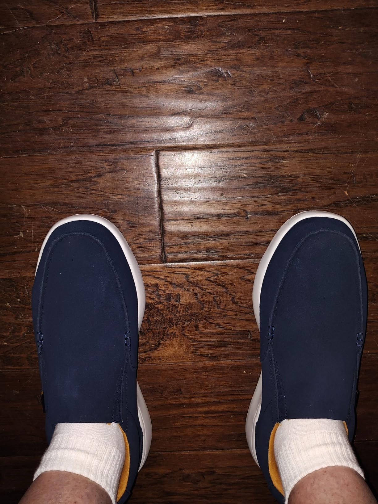 OrthoComfoot Men's Orthopedic Slip On Loafers Walking Shoes with Arch Support: Suede Leather Dress Slip-Ons Loafers for Plantar Fasciitis, Comfortable Non-Slip Shoes for Foot and Heel Pain Relief customer photo 2