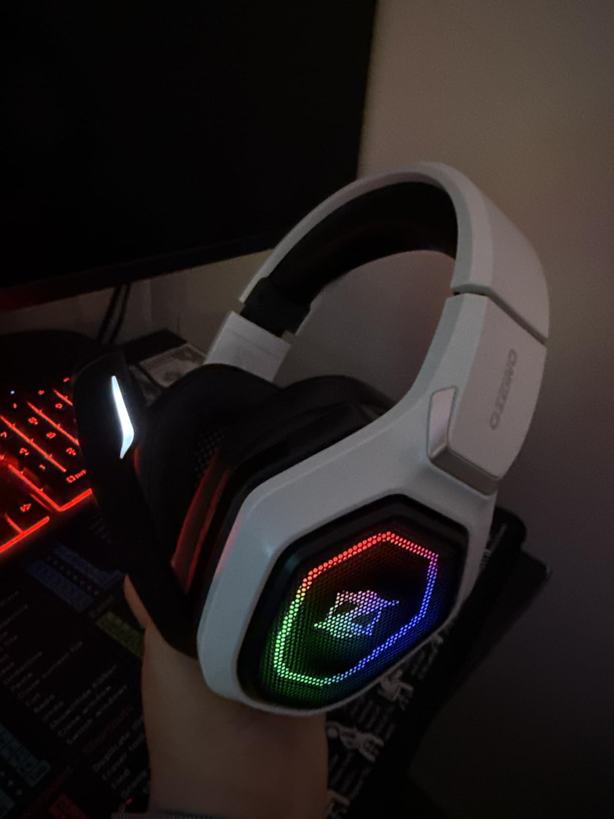 Ozeino Wireless Gaming Headset for PS5, PC, Switch| Lossless Audio-40H Batt | Play & Charge, 2.4GHz USB & Type-C, Flip Mic customer photo 2