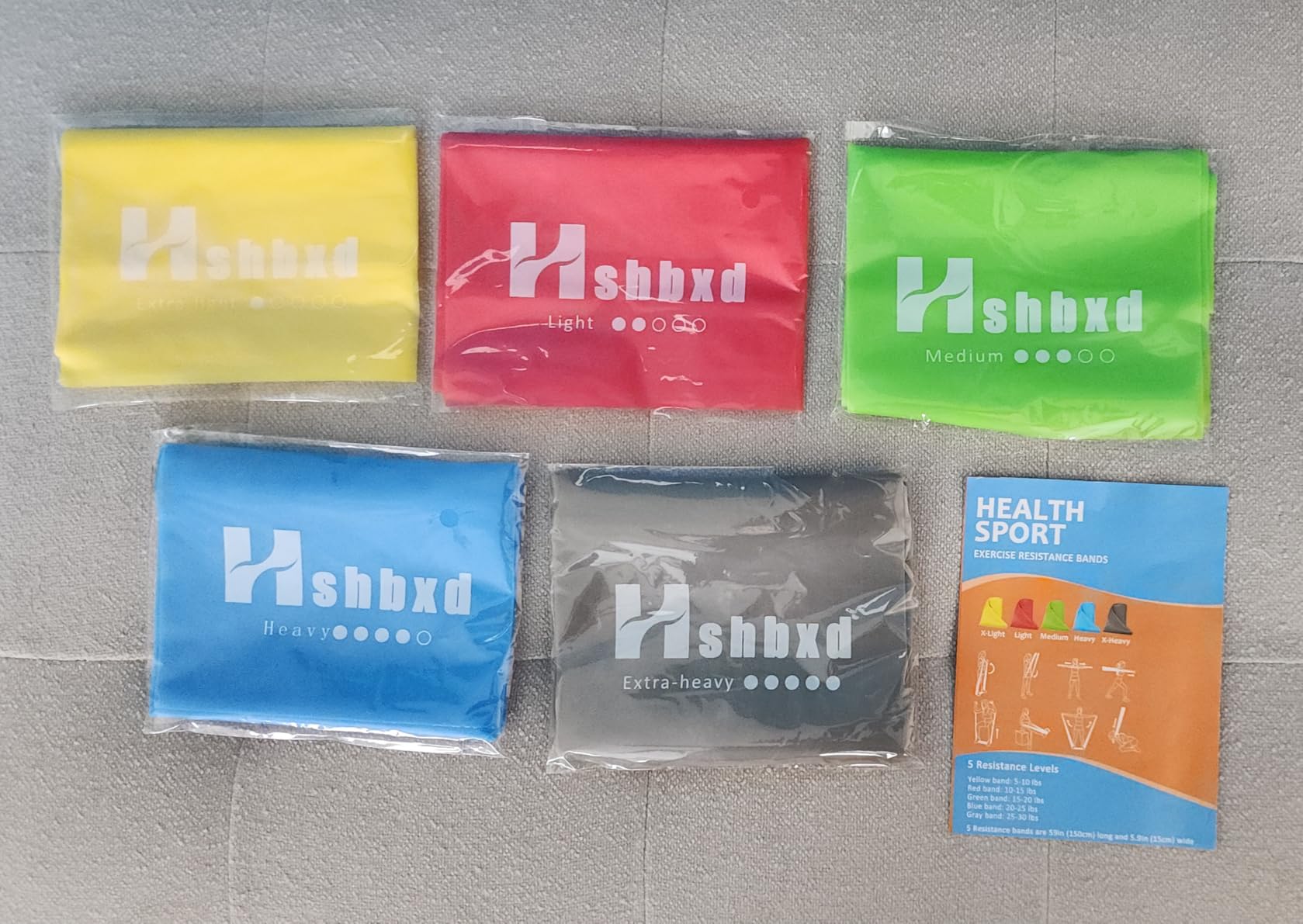 Resistance Bands Set for Physical Therapy, Rehab, Yoga and Pilates | Latex-Free elastic exercise bands suitable for rehab, yoga, Pilates, gym workouts, stretching, and home exercise customer photo 2