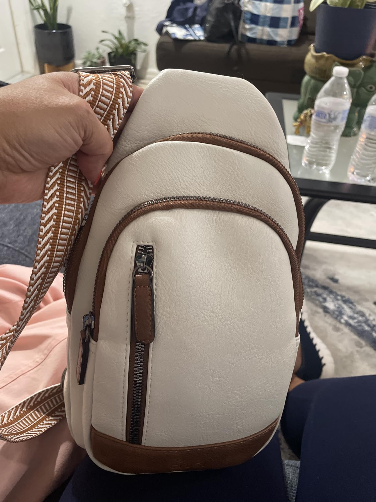 CLUCI Crossbody Bags for Women - Sling Backpack Travel Bag in Leather customer photo 1