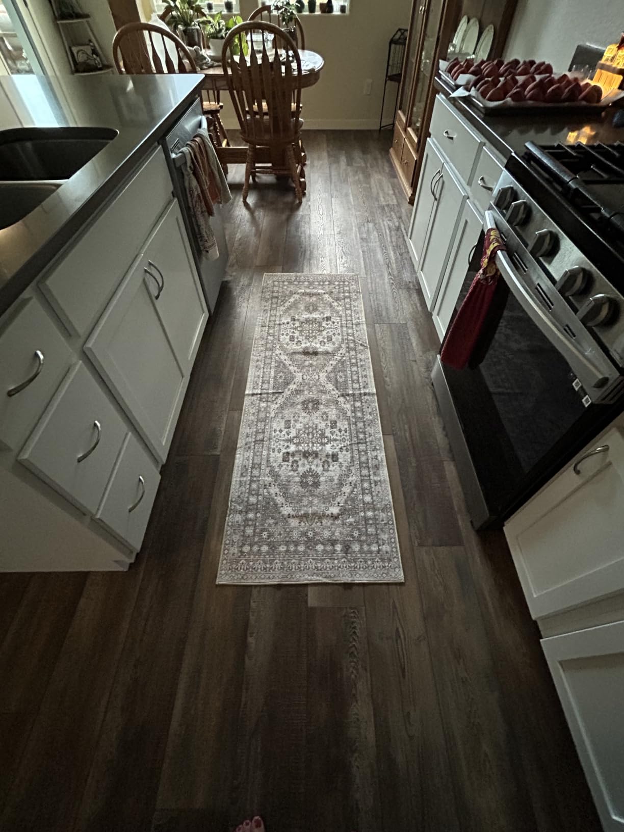 zesthome 8x10 Area Rugs for Living Room, Large Washable Rug, Orange | Rugs for Bedroom, Dining Room, Office, Low Pile, Soft, Vintage Rug, Stain Resistant Indoor Carpet, Non Slip, Home Decor customer photo 2