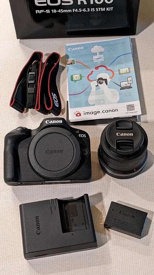 Canon EOS R100 Mirrorless Camera RF-S18-45mm F4.5-6.3 is STM Lens Kit, 24.1 Megapixel CMOS (APS-C) Sensor, 4K Video, Wi-Fi & Bluetooth, Beginner Photographers and Creators, Digital Camera, Black customer photo 1