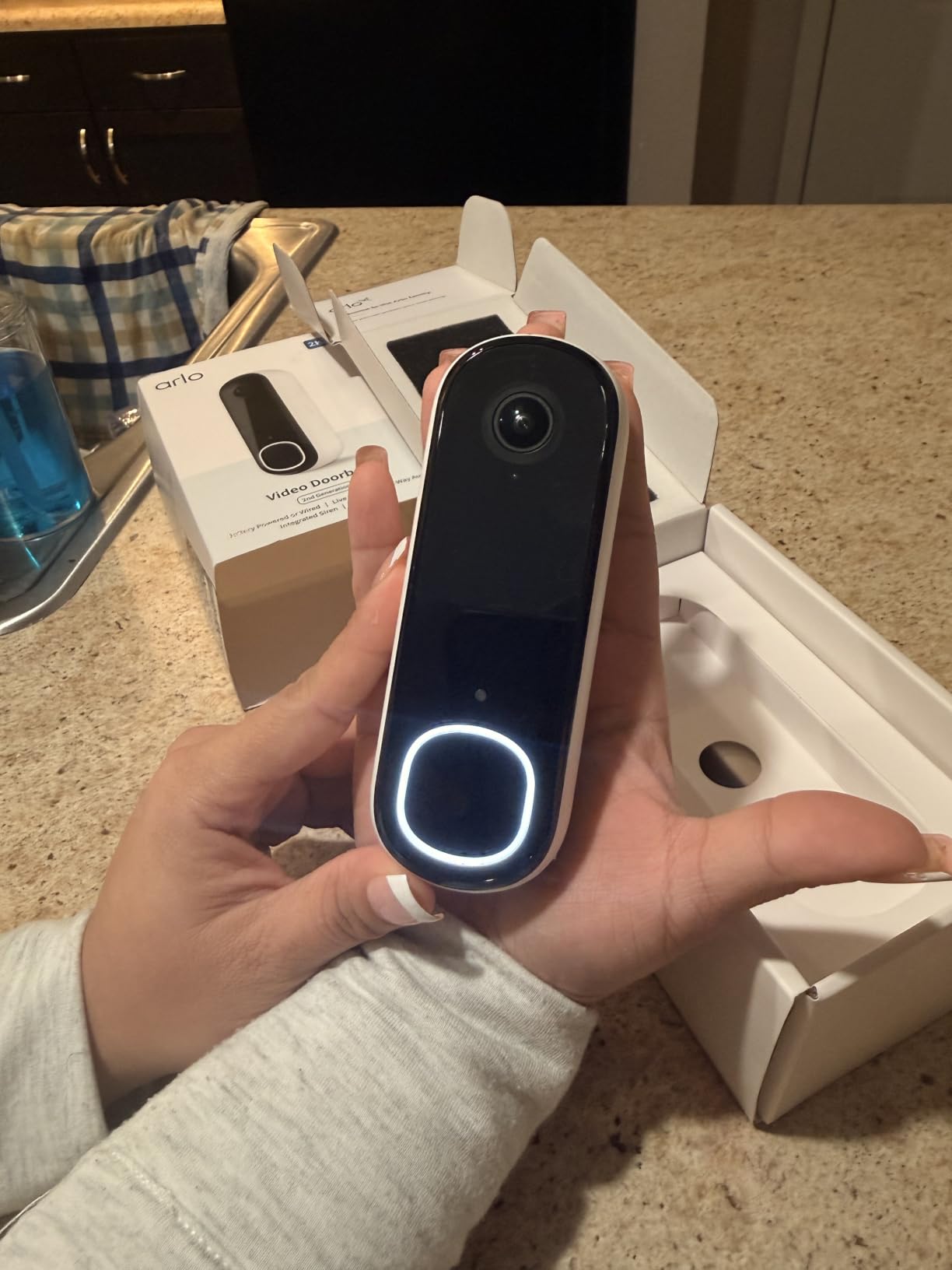 Arlo Video Doorbell 2K (2nd Gen, Latest Release), Wireless or Wired, Package Detection, Person & Vehicle Recognition, 1-Month Secure Plan, 2-Way Audio, Night Vision, Head to Toe Video View customer photo 1