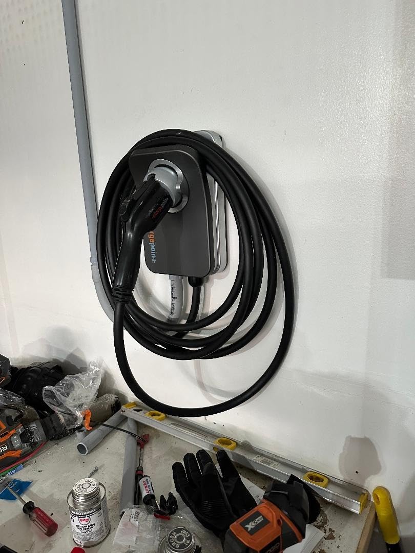 ChargePoint HomeFlex Level 2 EV Fast Charger, J1772, Smart, Hardwired, 50A | For Electric Cars, Adds Up to 37 Mi/Hr, WiFi App Control, 23-Ft Cable, Adjustable 16-50A, Indoor/Outdoor Rated, Energy Star customer photo 1